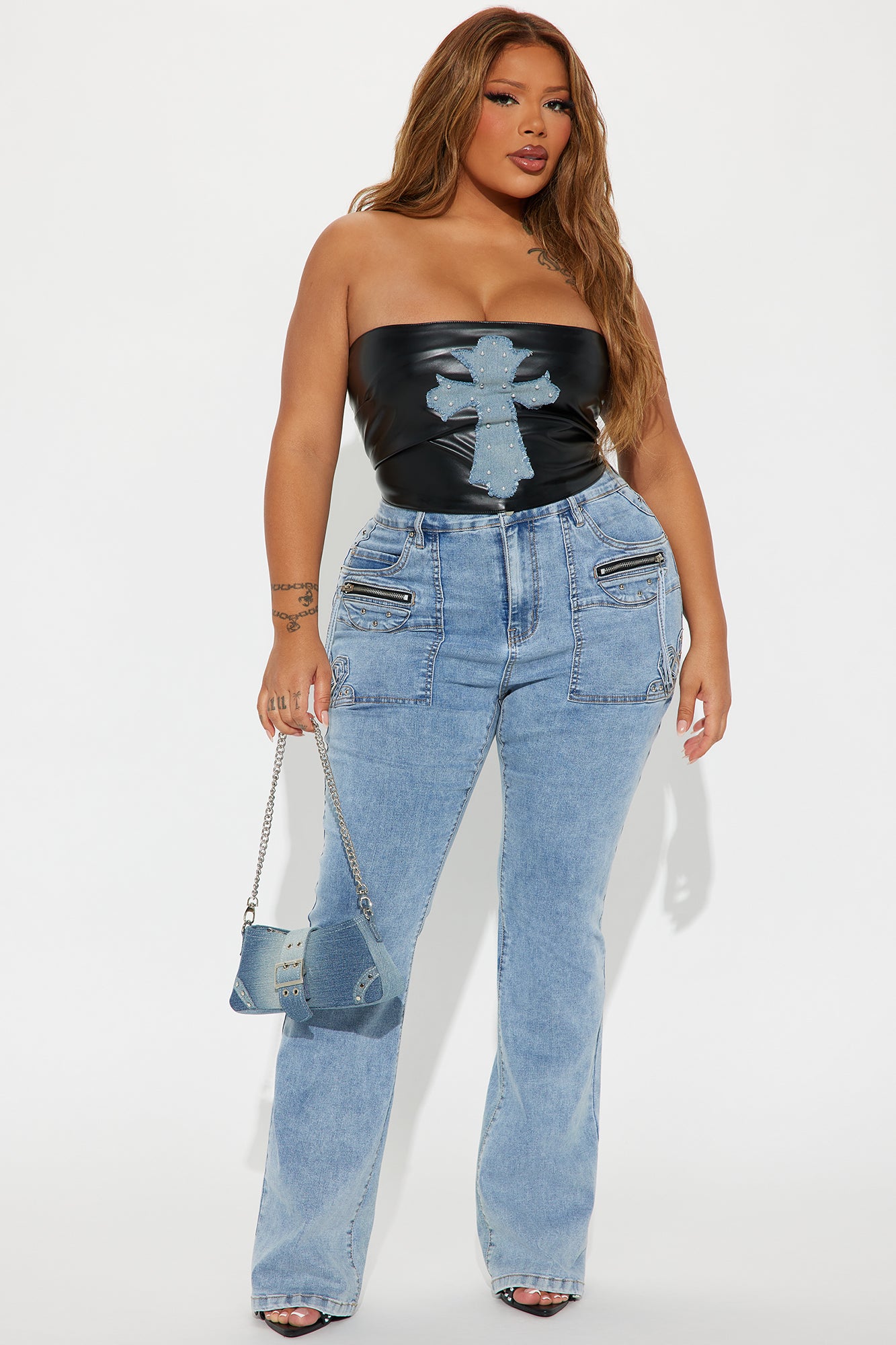 Get Through It Stretch Bootcut Jeans - Light Wash - Image 6