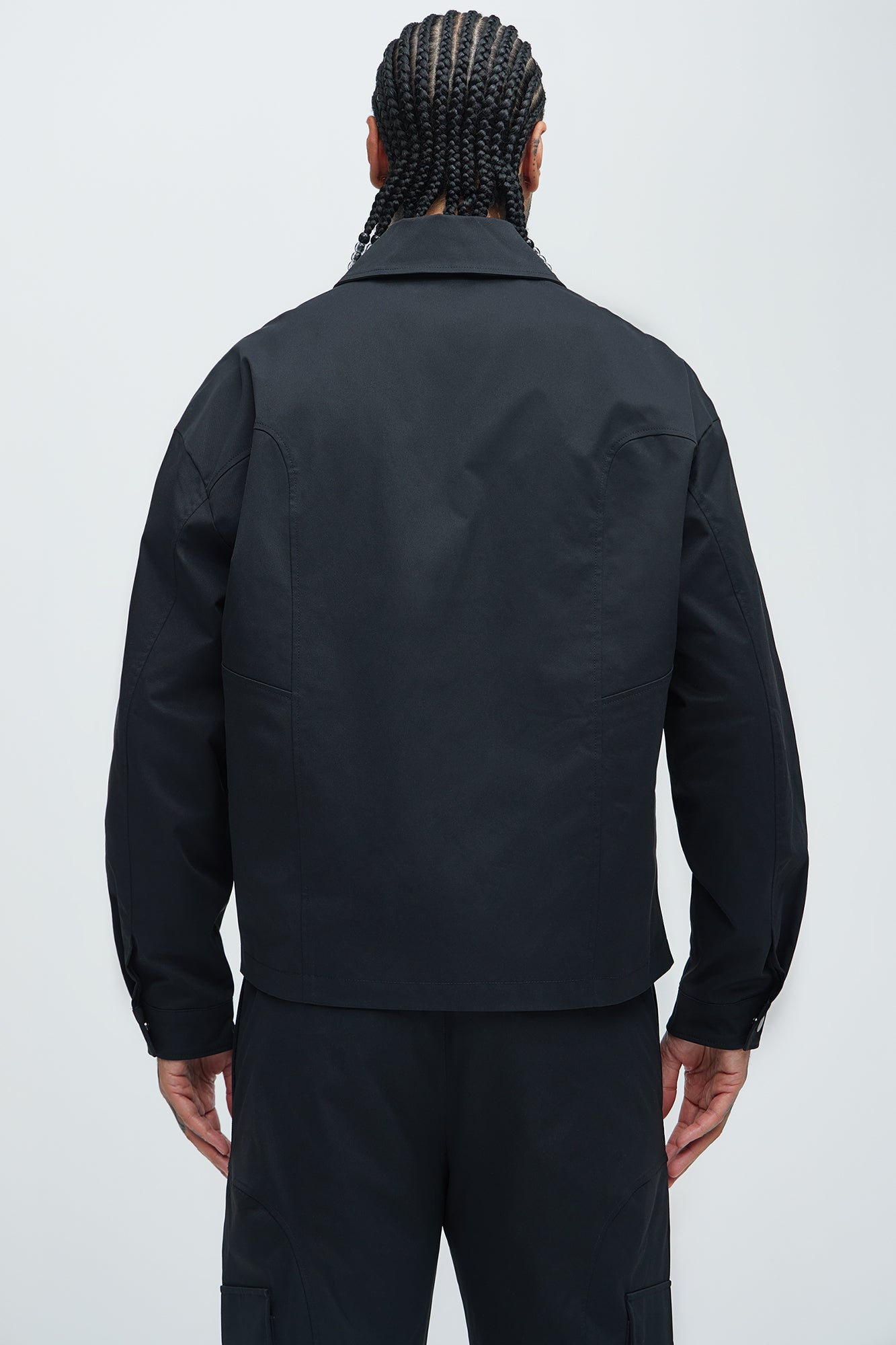 Bam Zip Up Work Jacket - Black - Image 4