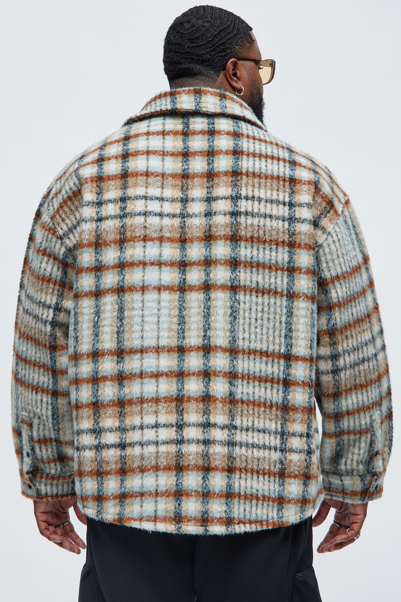 Move Up Plaid Shacket - Tan/Multi - Image 12