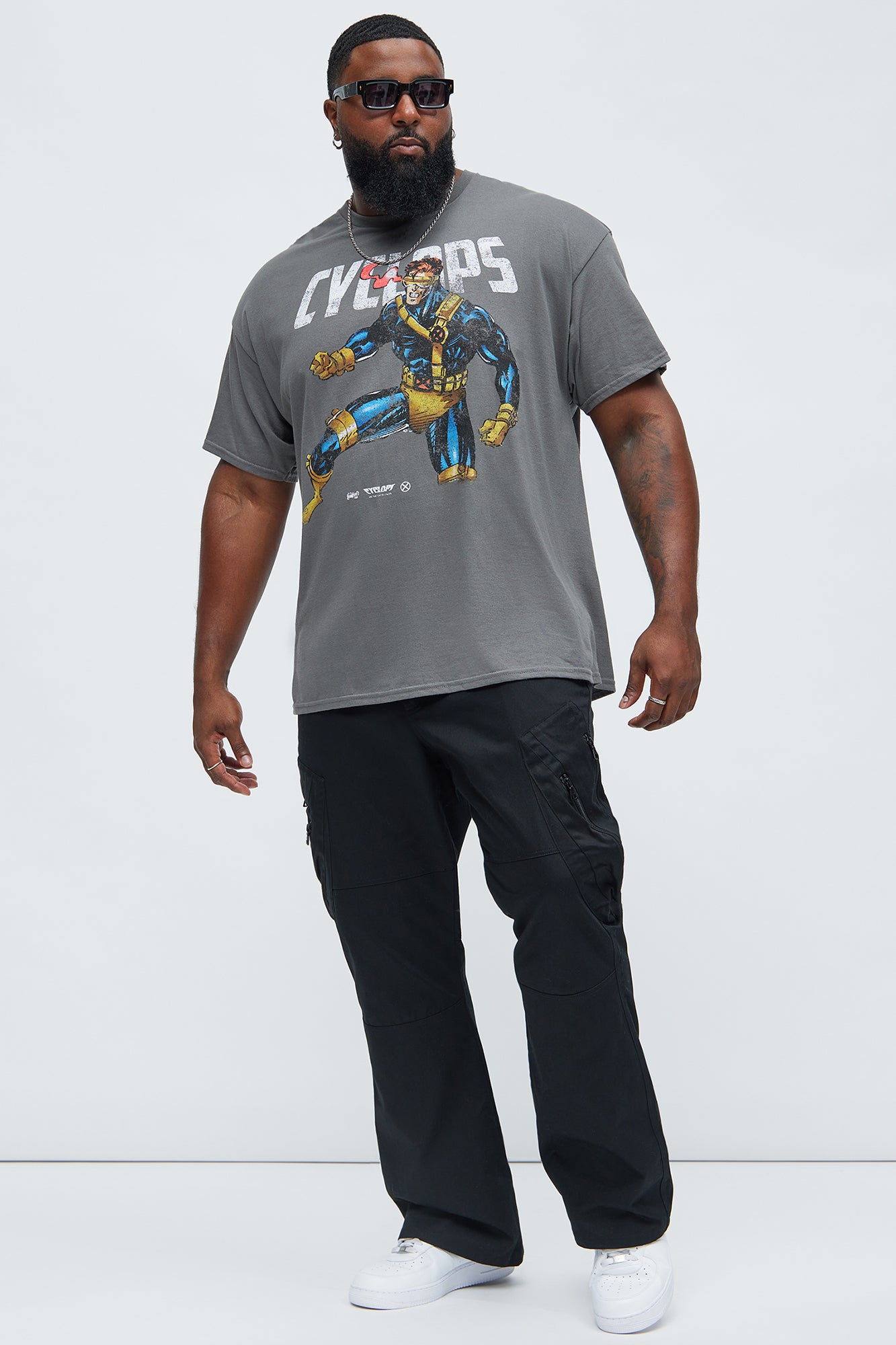 X Men Cyclops Short Sleeve Tee - Charcoal - Image 5