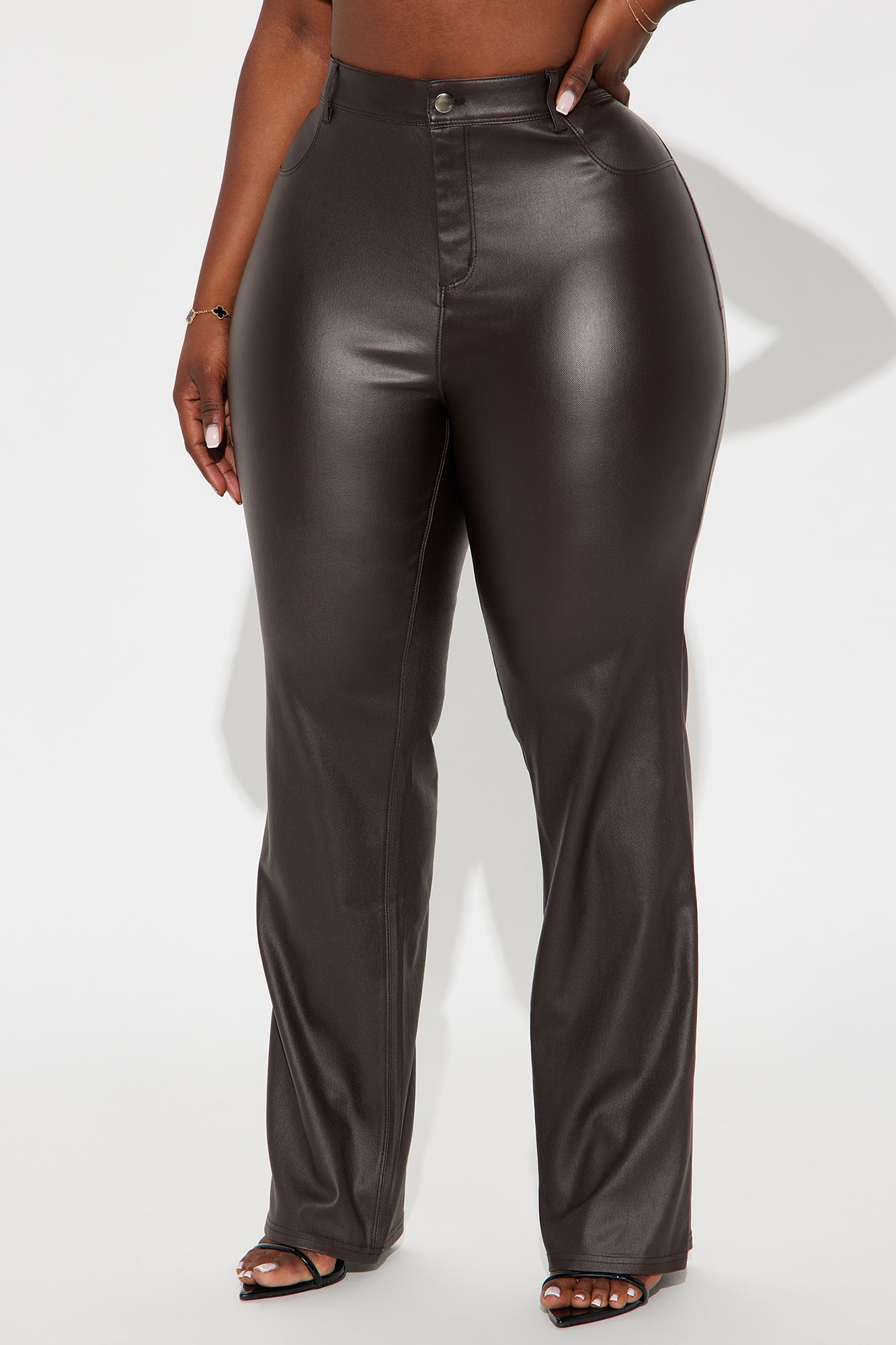 Sammie High Rise Straight Leg Pant - Chocolate - Image 5
