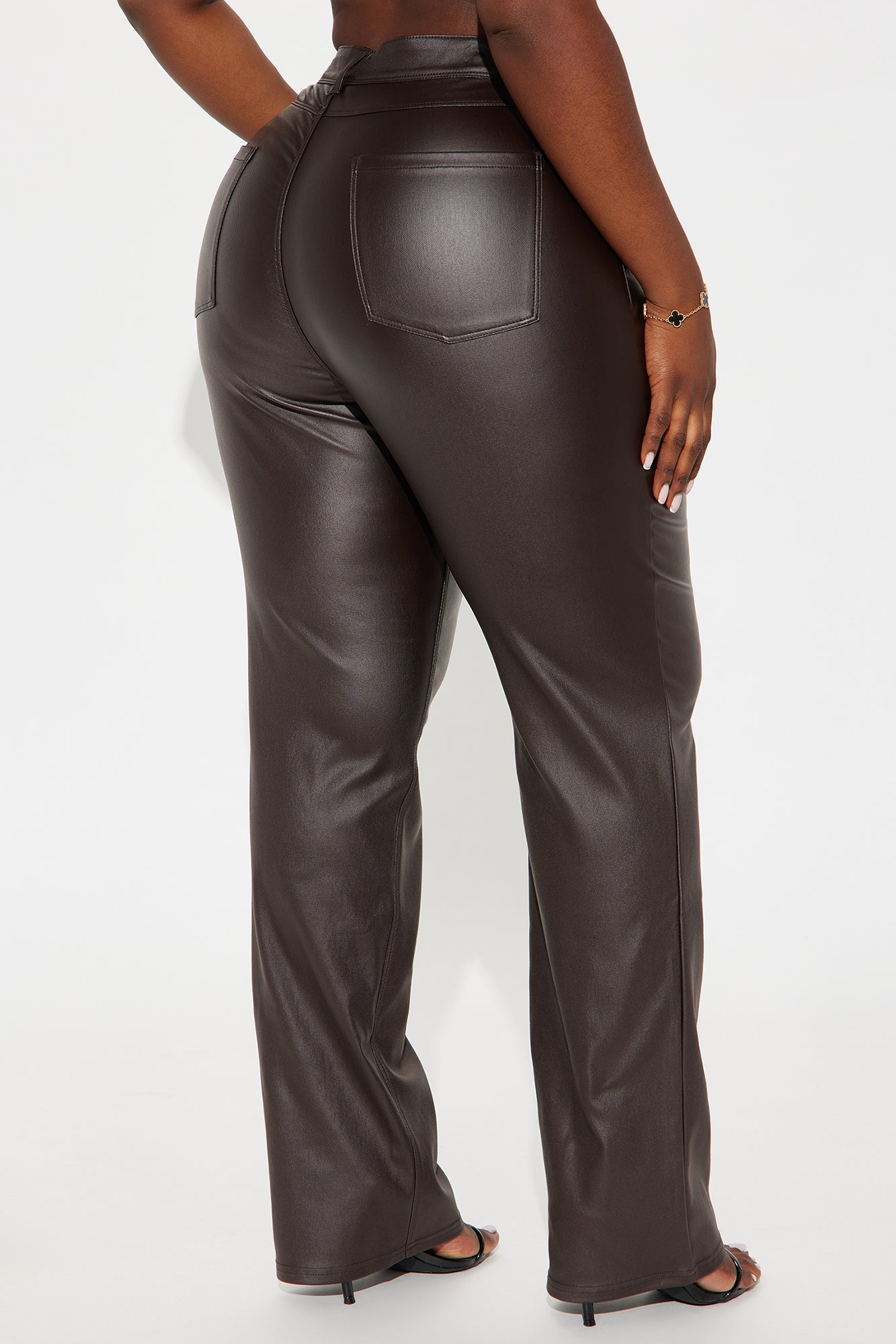 Sammie High Rise Straight Leg Pant - Chocolate - Image 6