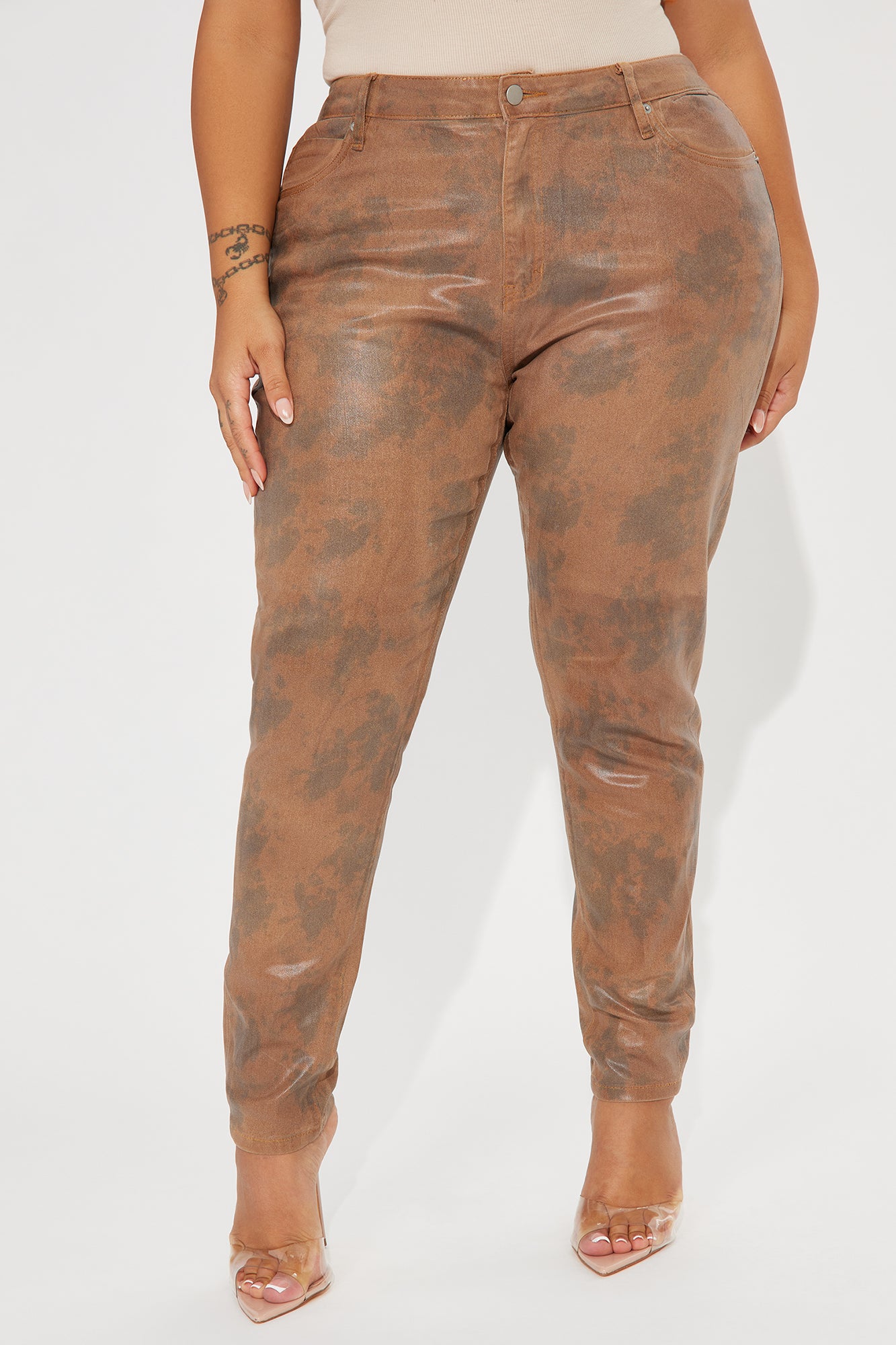 Wild West Washed Skinny Pant - Brown - Image 5