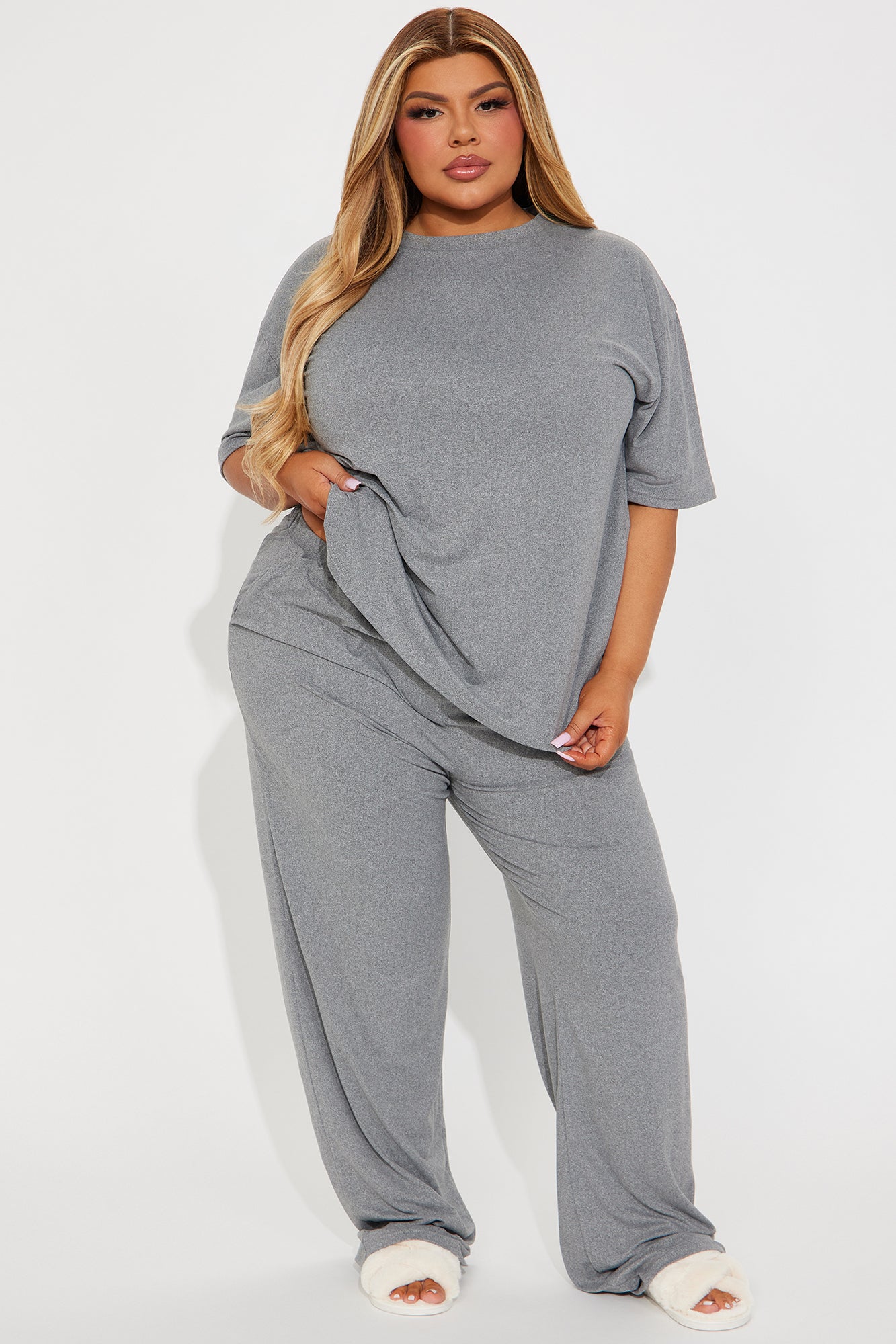 Relax Mood PJ Pant Set - Heather Grey - Image 5