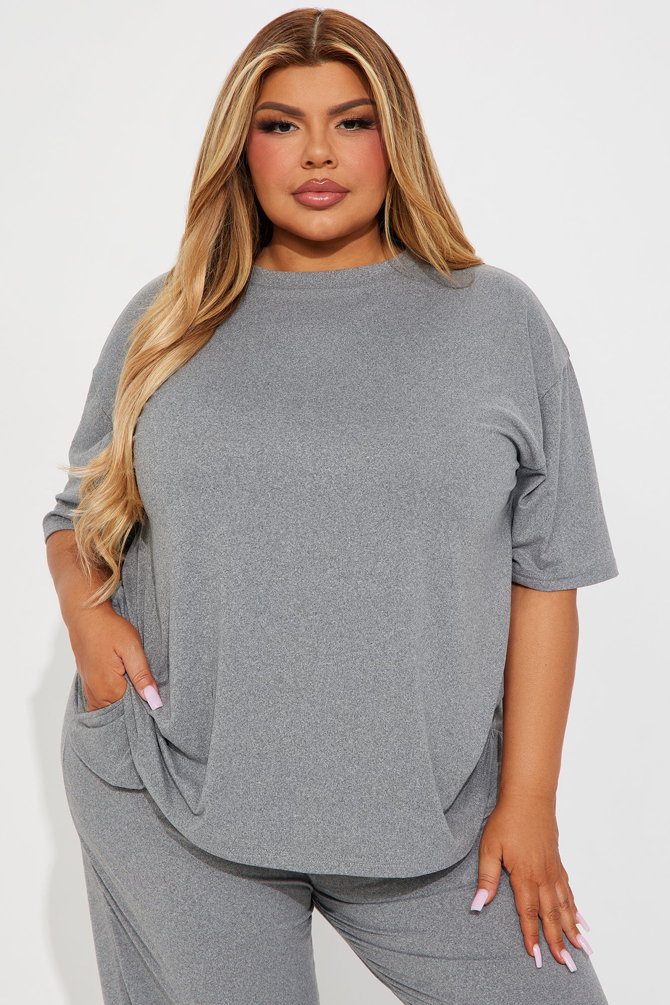 Relax Mood PJ Pant Set - Heather Grey - Image 6