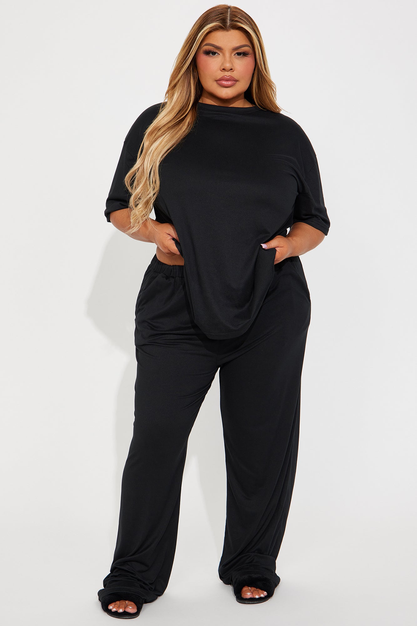Relax Mood PJ Pant Set - Black - Image 4