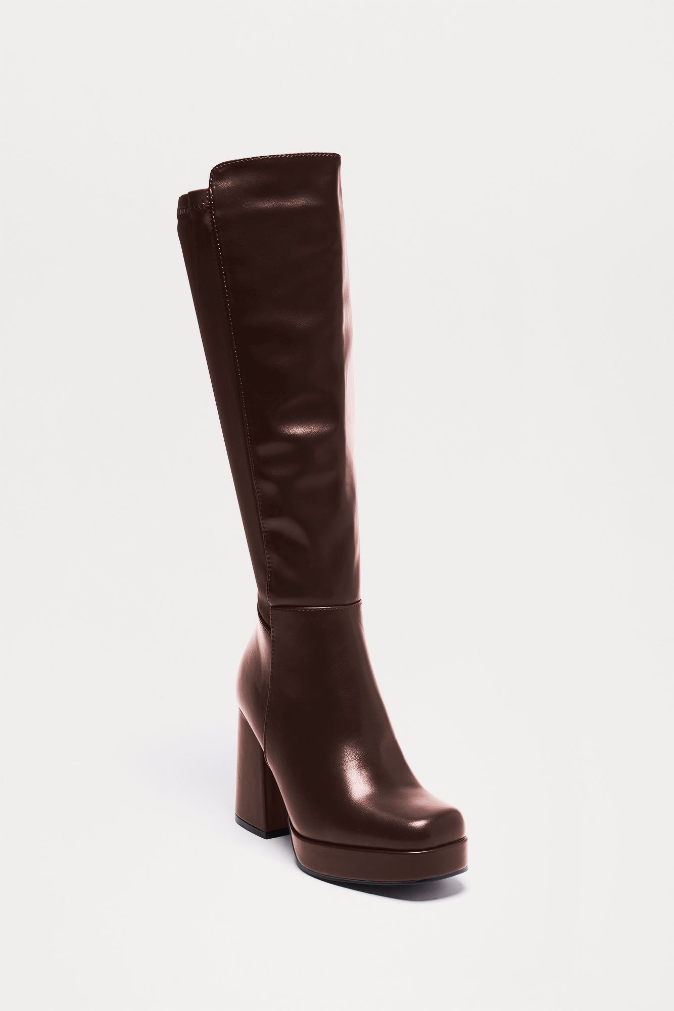 Vic Knee High Boots - Brown - Image 3