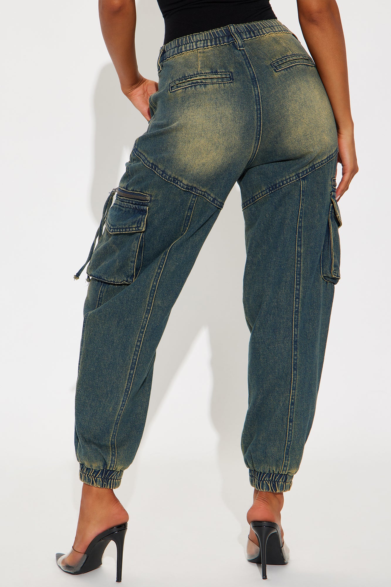 Superstitions Tinted Denim Joggers - Dark Wash - Image 3