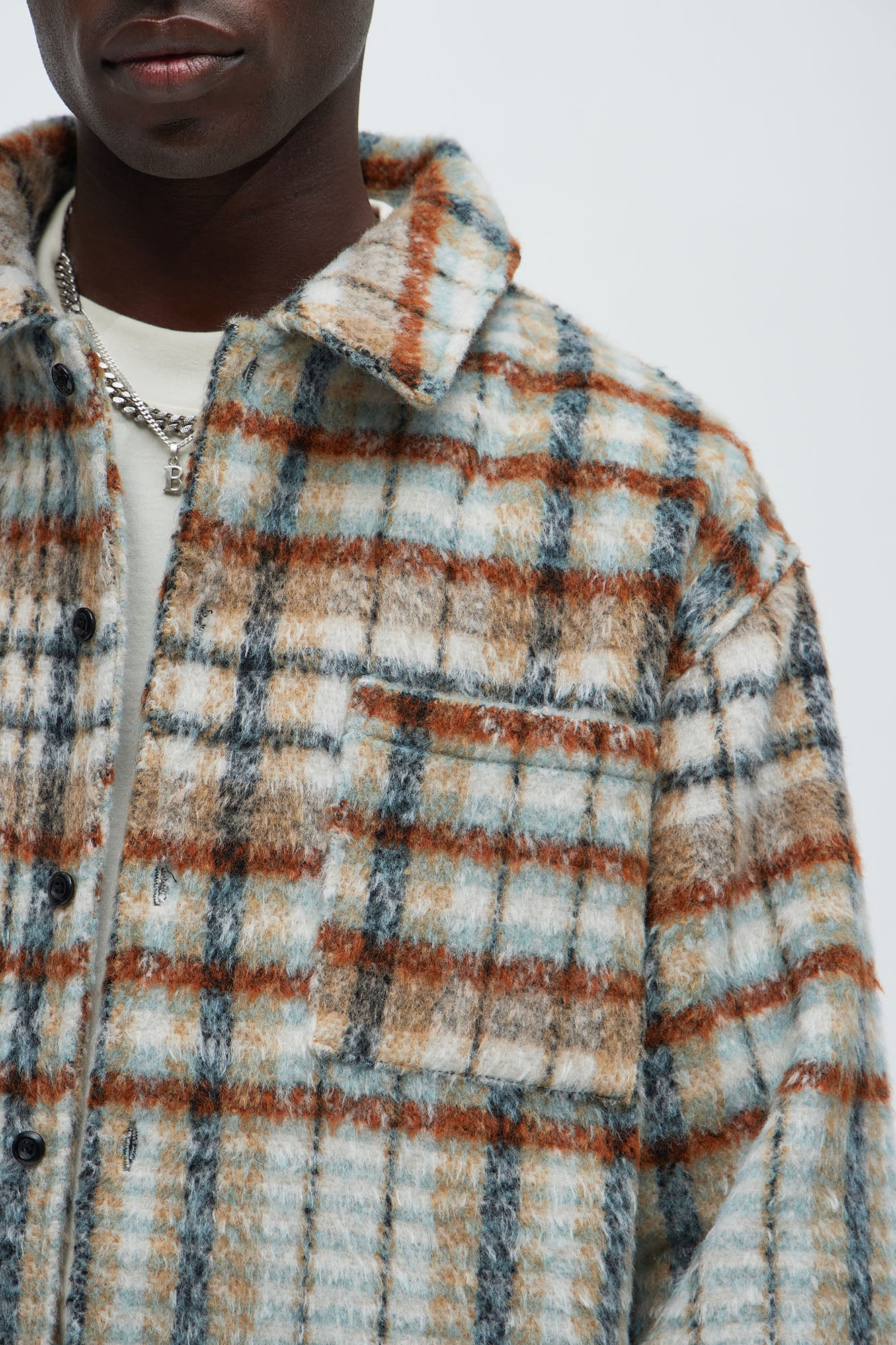 Move Up Plaid Shacket - Tan/Multi - Image 7