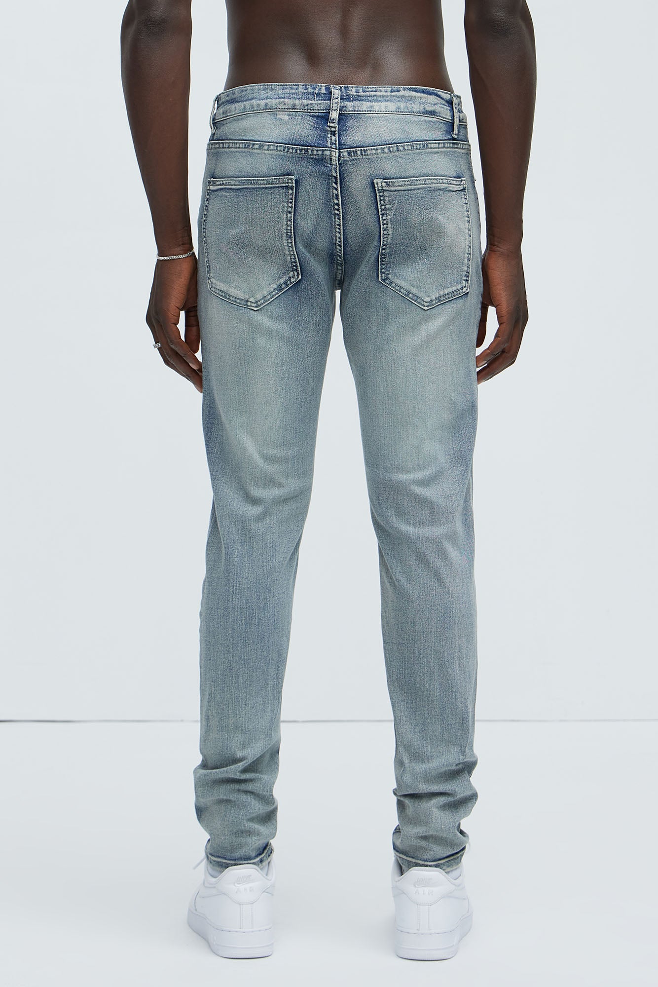 Always Rising Ripped Stacked Skinny Jeans - Medium Blue Wash - Image 5
