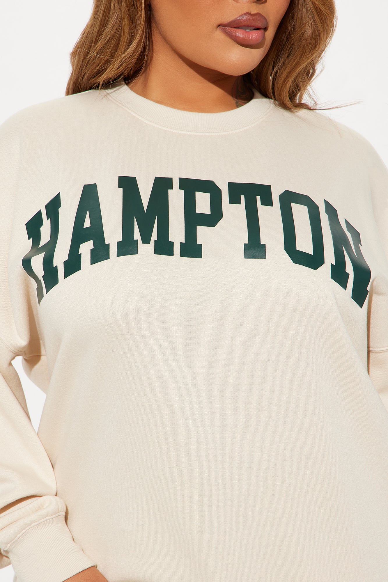 Hampton Vintage Crew Neck Sweatshirt - Cream - Image 7