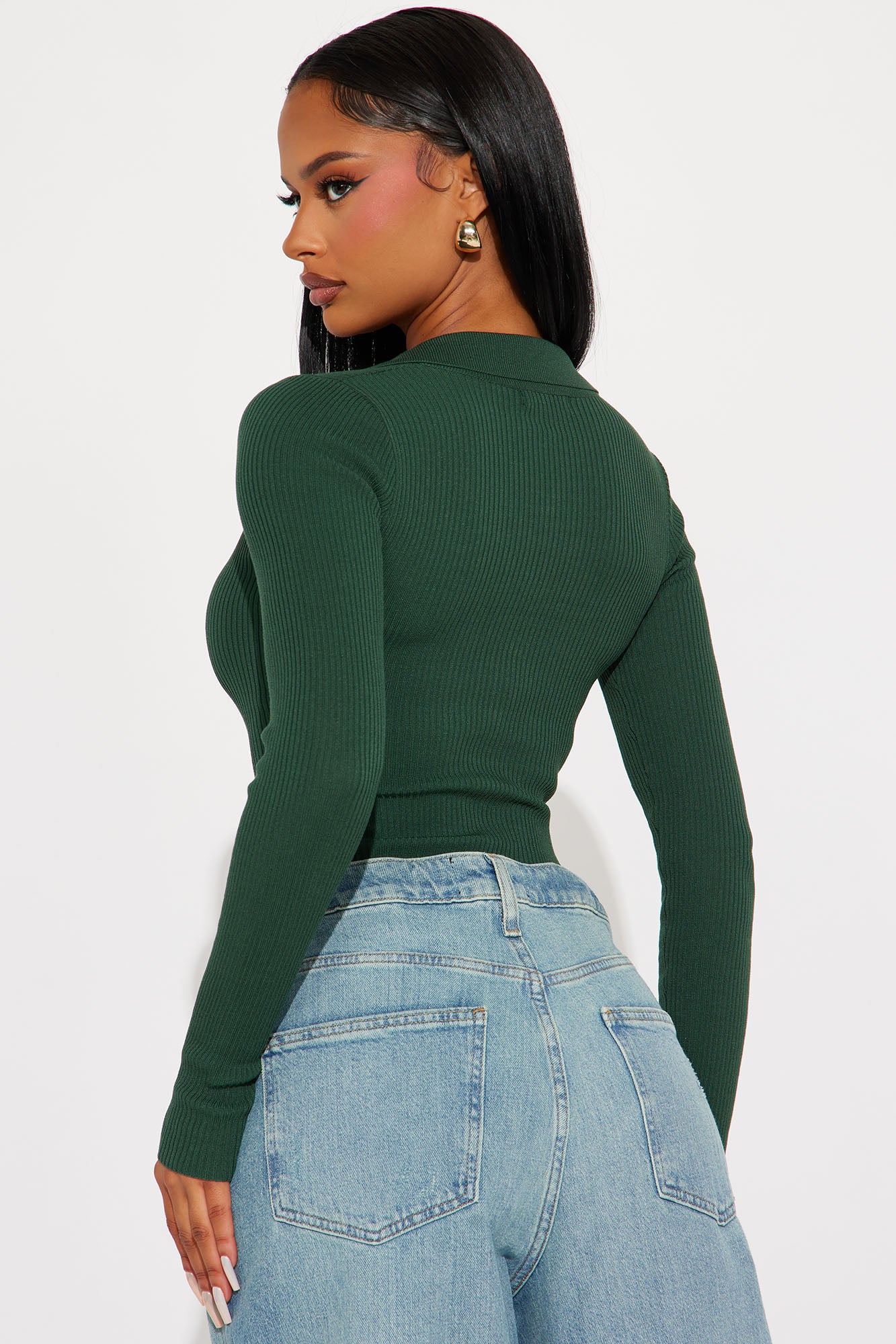 Amilia Sweater Bodysuit - Hunter - Image 4