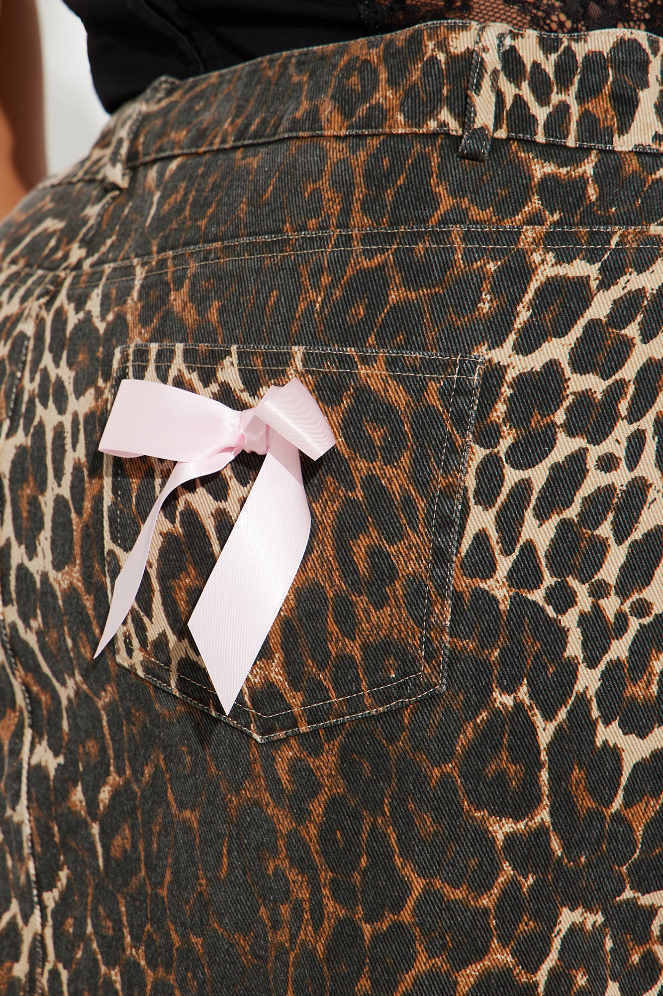 Put A Bow On It Leopard Mini Skirt - Brown/combo - Image 8