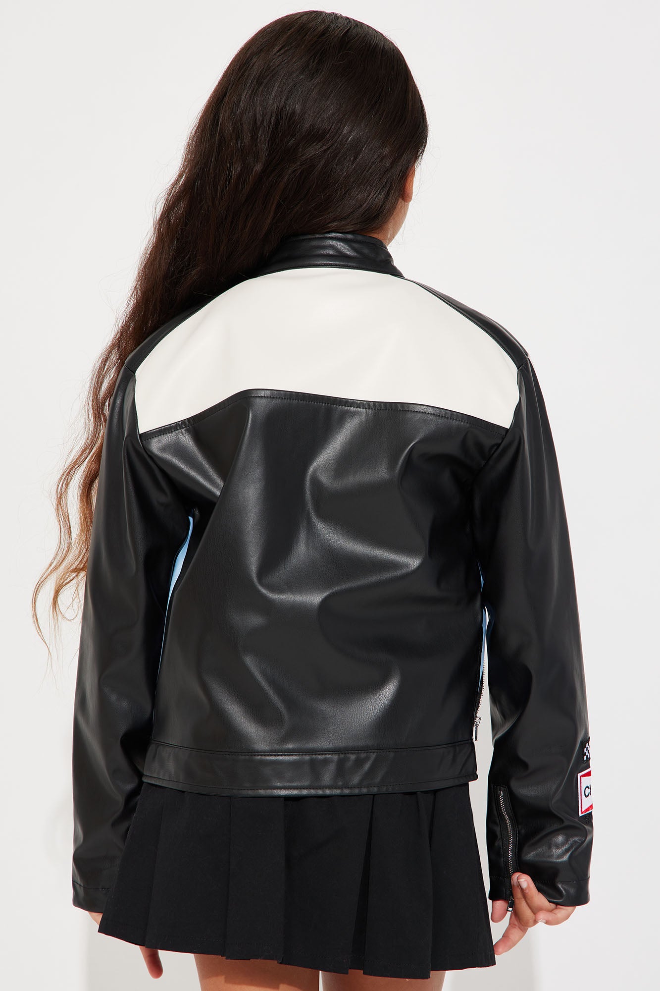Mini Around The Track Faux Leather Jacket - Blue/combo - Image 5