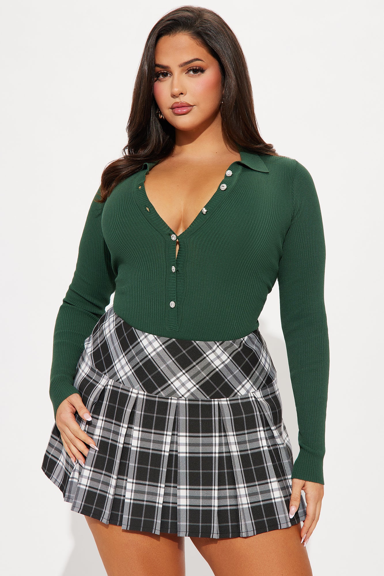 Amilia Sweater Bodysuit - Hunter - Image 7