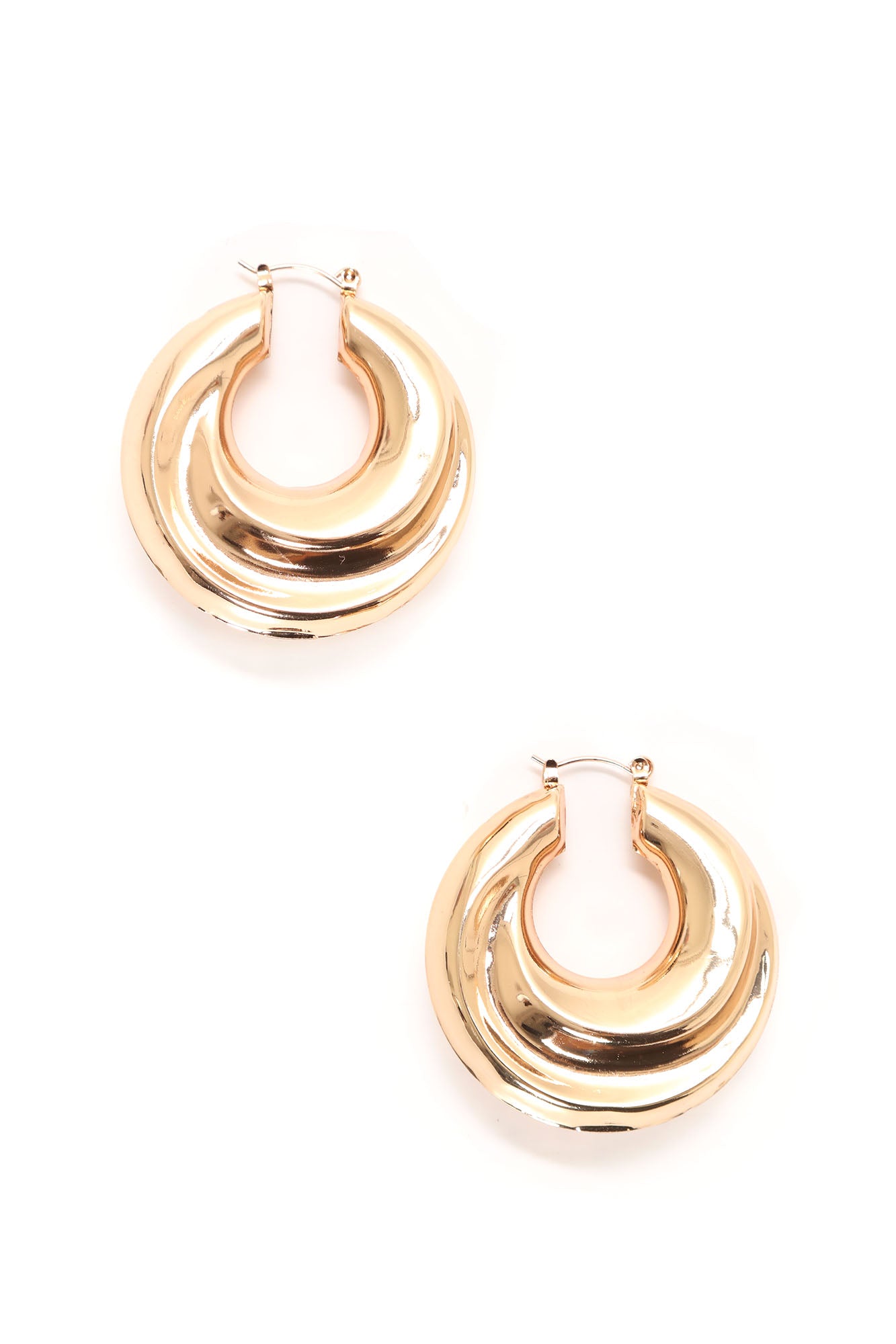 Bad Behavior Hoop Earrings - Gold - Image 3