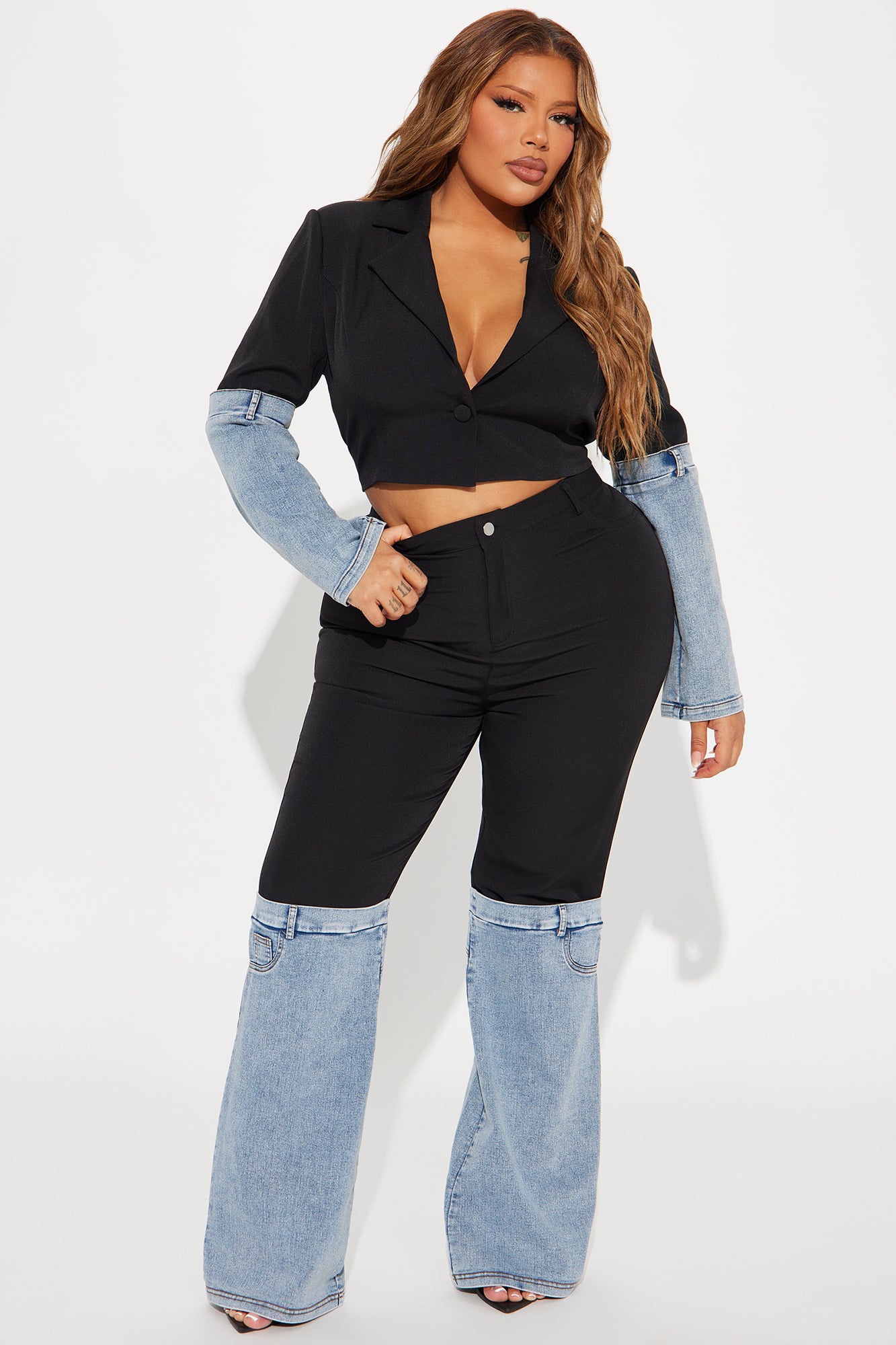Top Of The Game Pant Set - Black - Image 4