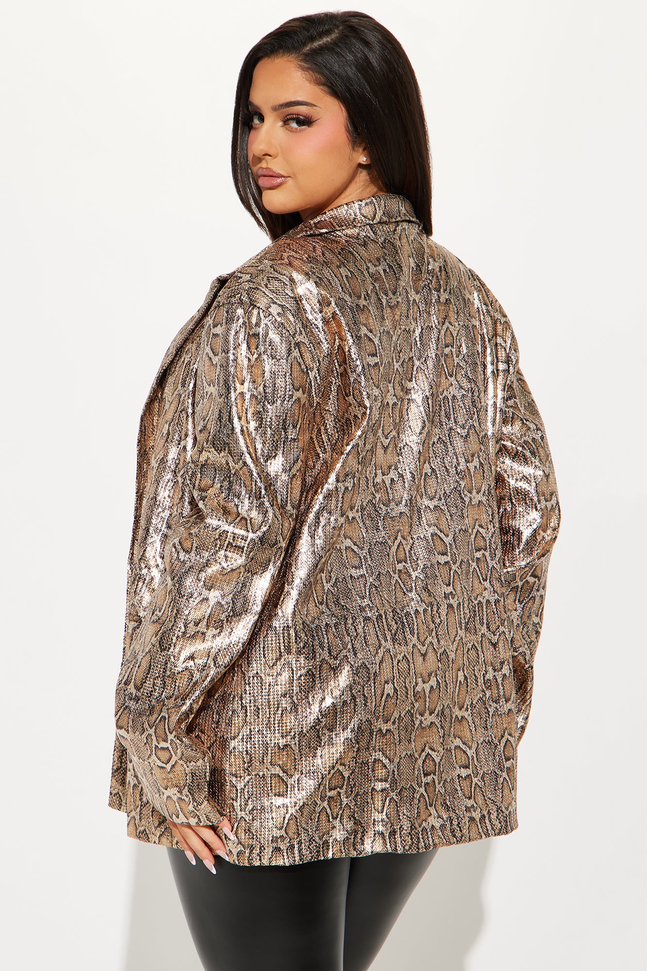Hard To Get Leopard Sequin Blazer - Taupe/combo - Image 12
