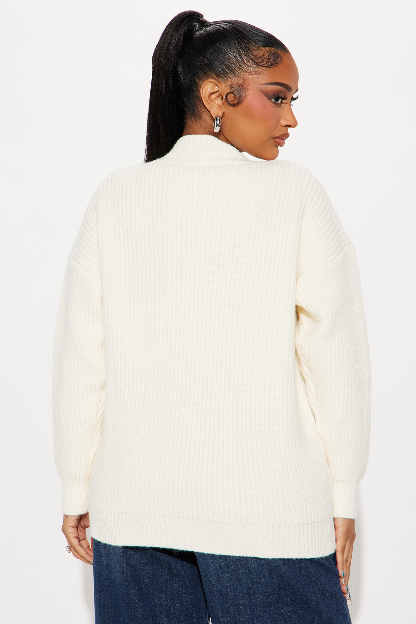Frankie Oversized Cardigan - Ivory/combo - Image 3