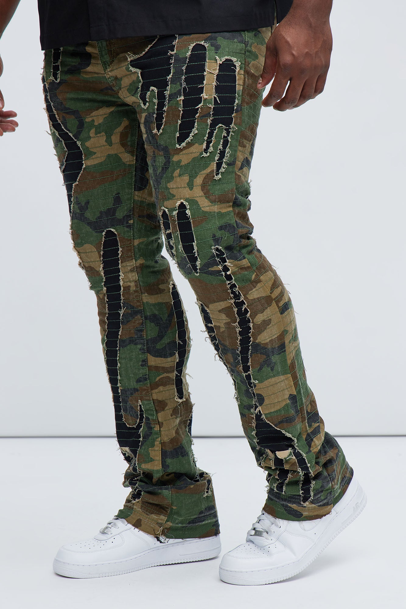 Stay Ready Stitched Slim Flare Pants - Camouflage - Image 8