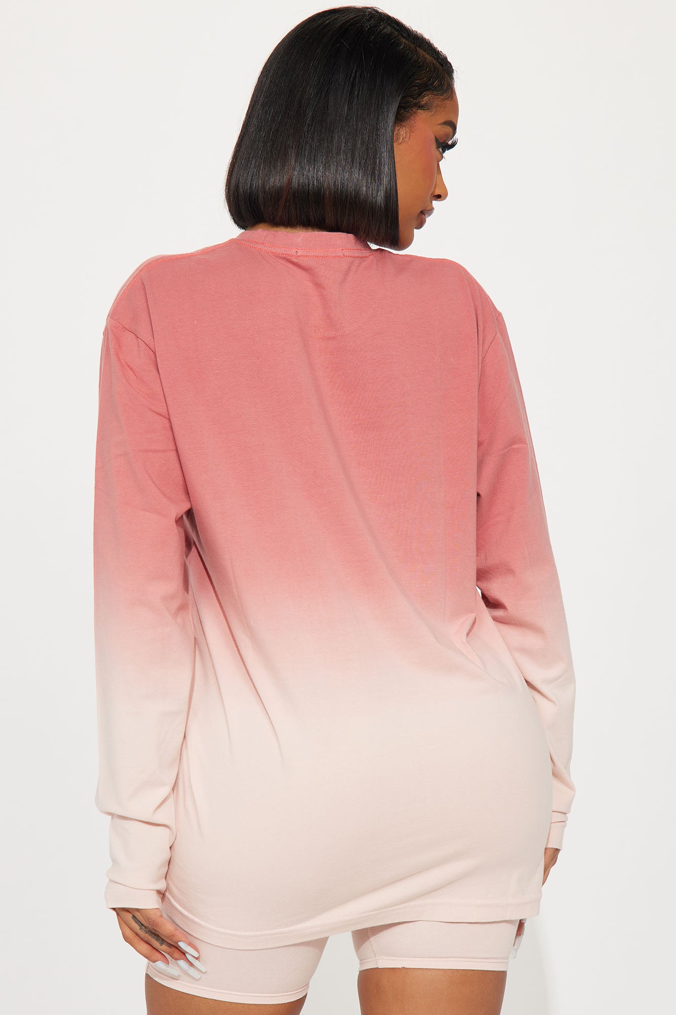 Fading Away Long Sleeve Short Set - Mauve - Image 3