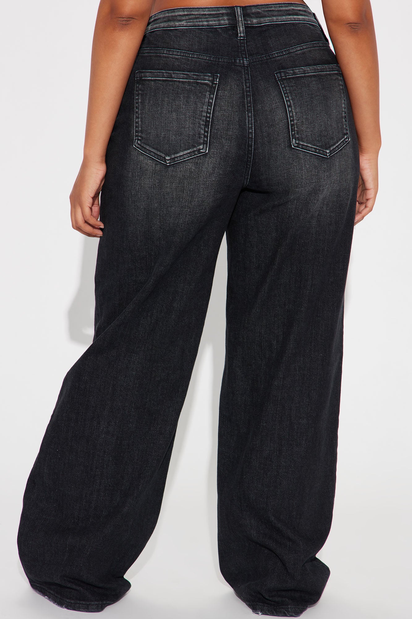 Astrid Wide Leg Baggy Jean - Black Wash - Image 6