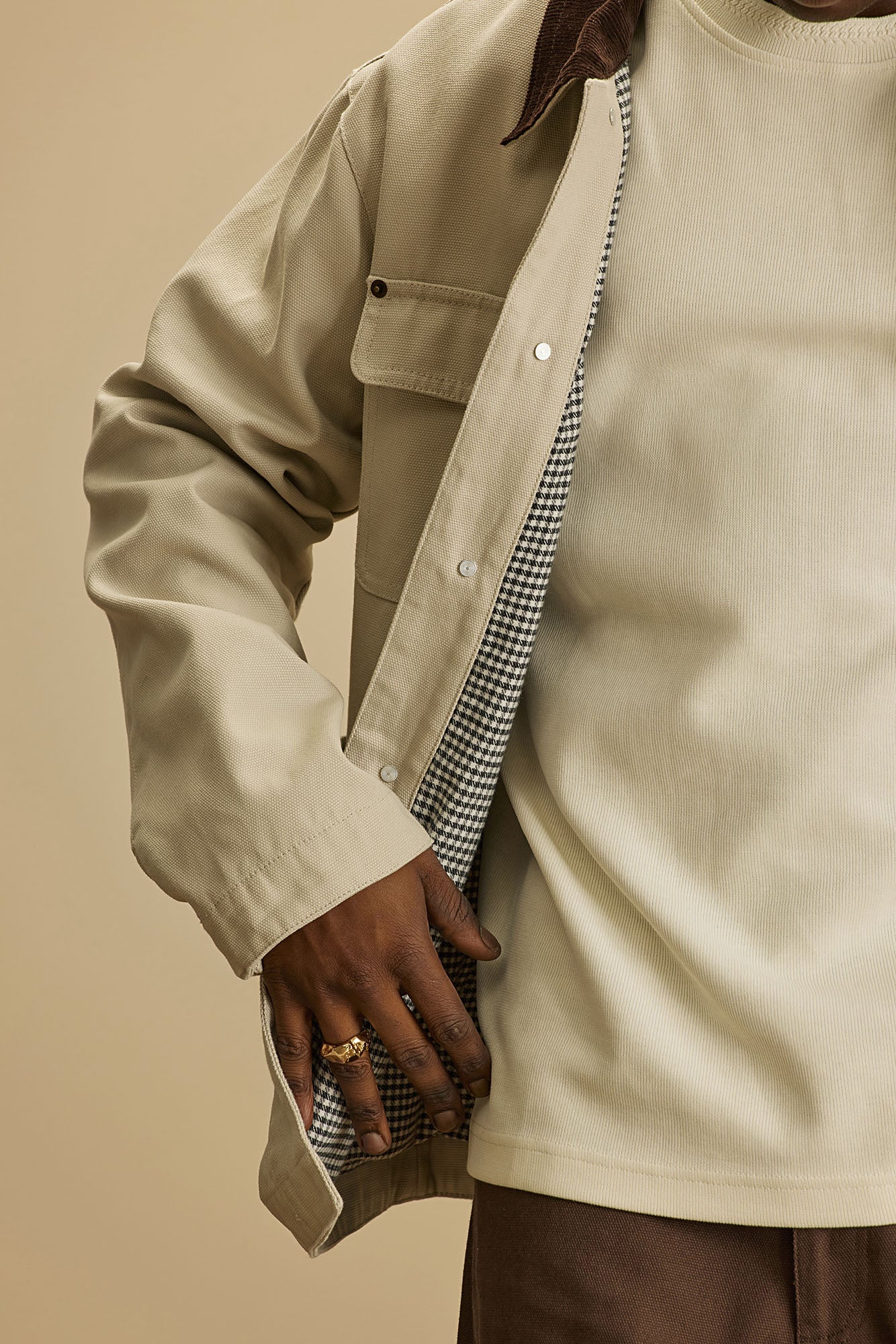 Alexander Utility Canvas Chore Jacket - Off White - Image 4