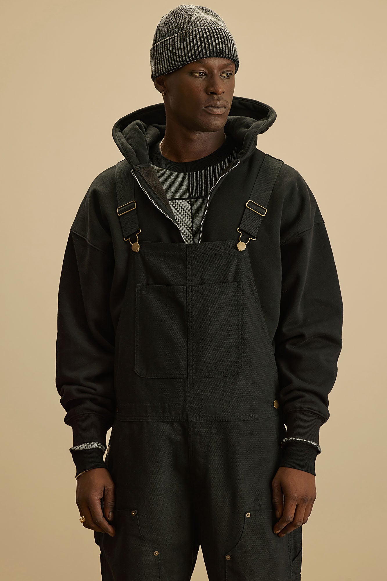 Alexander Utility Canvas Overalls - Black - Image 4