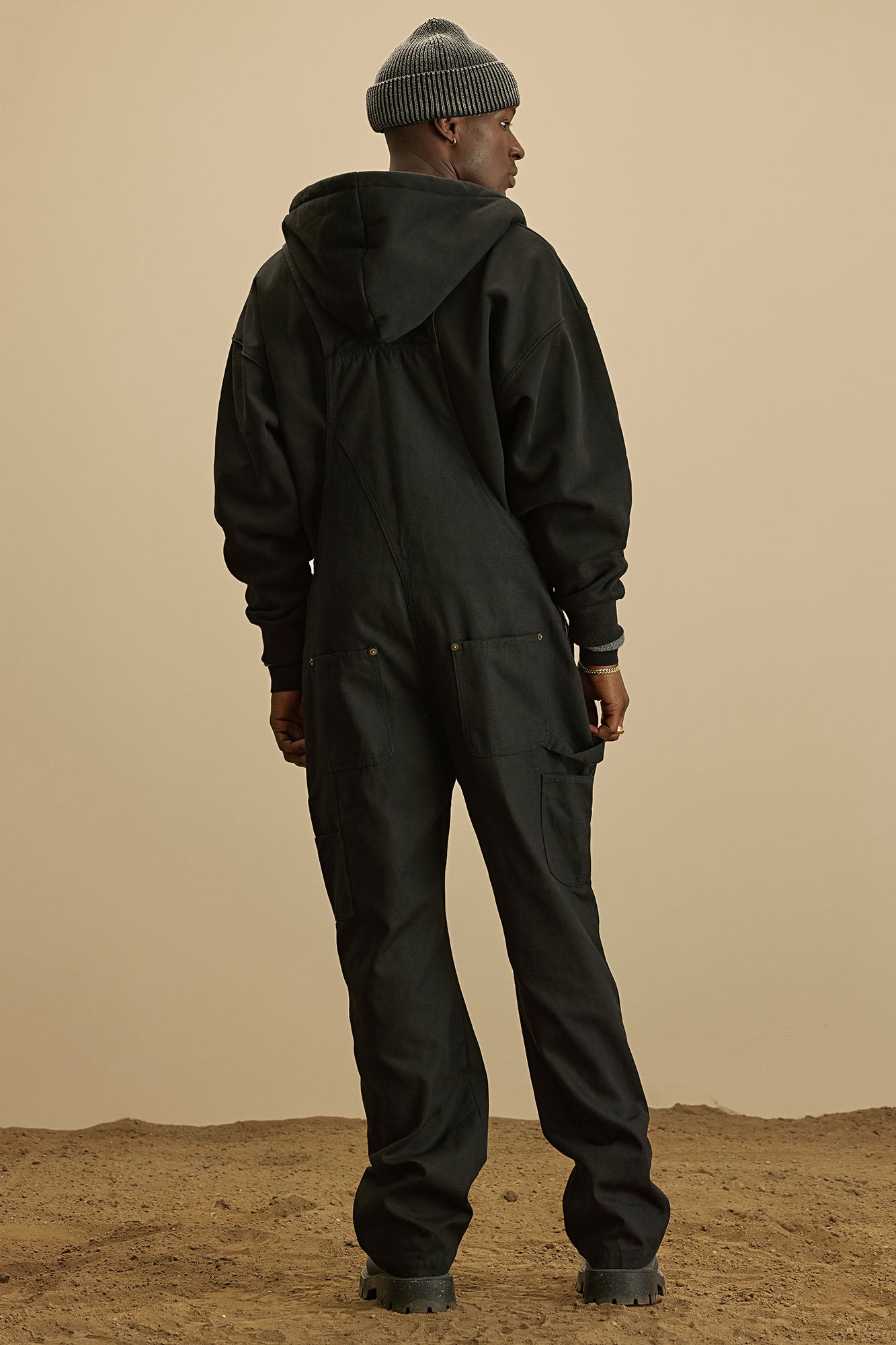 Alexander Utility Canvas Overalls - Black - Image 3