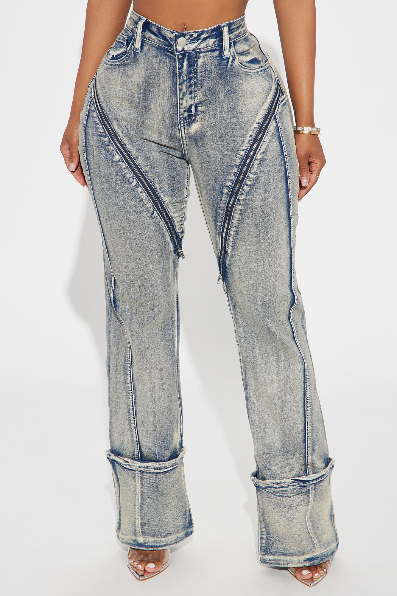 Locking In Stretch Straight Leg Jeans - Vintage Wash - Image 5