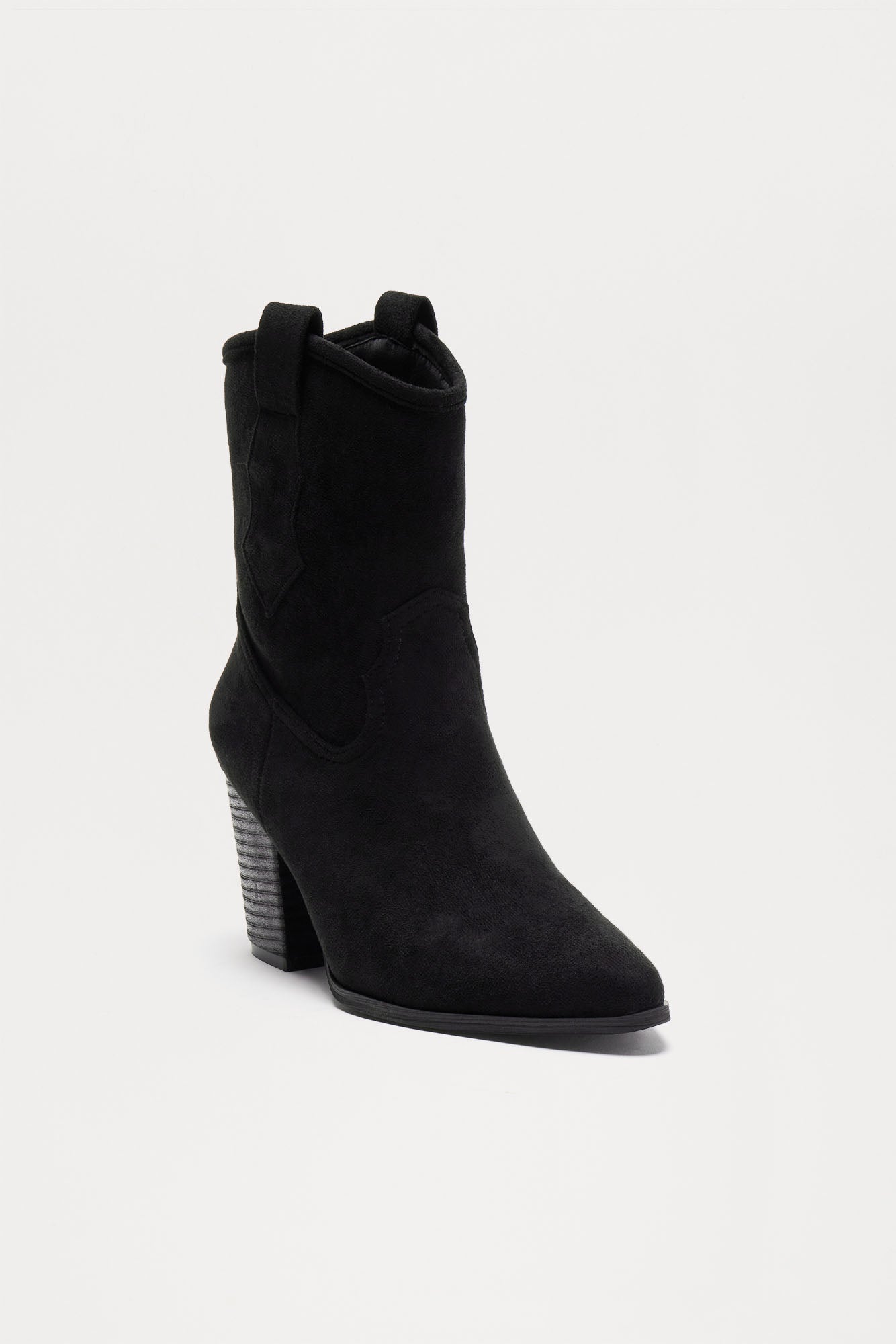 Augusta Cowboy Booties - Black - Image 3