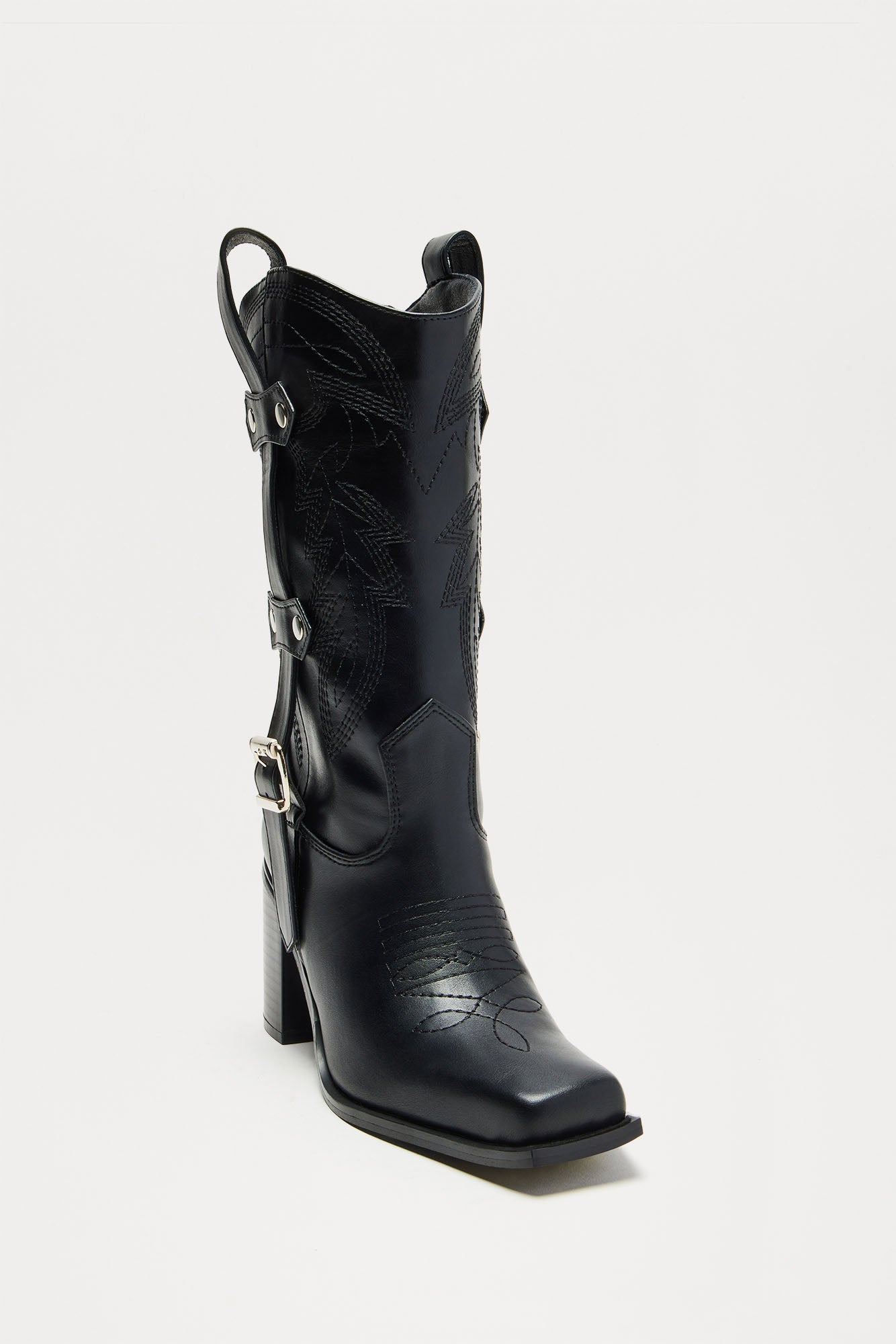 Aubrey Cowboy Boots - Black - Image 3