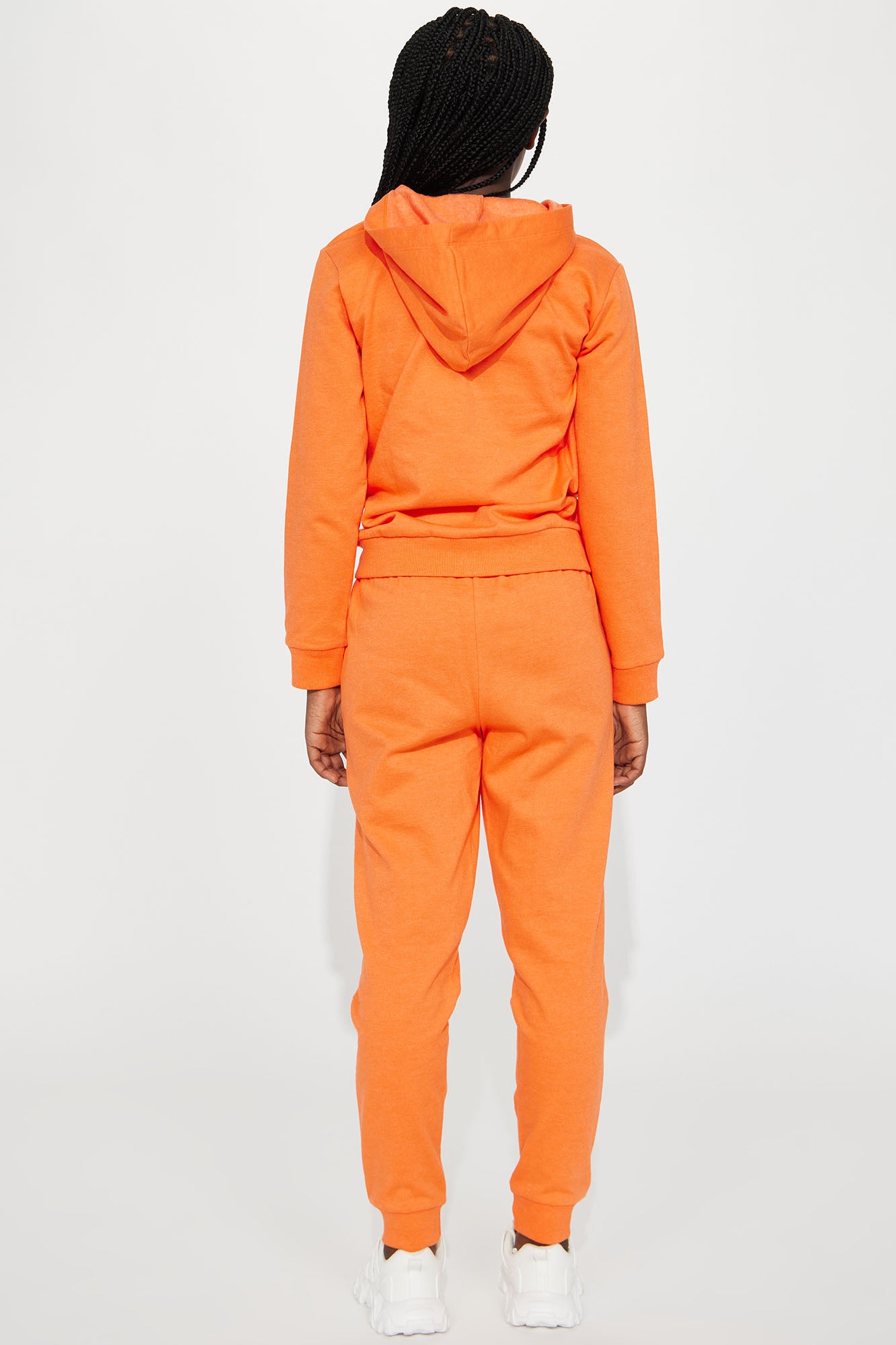 Mini Blessed Fleece Jogger Set - Orange - Image 5