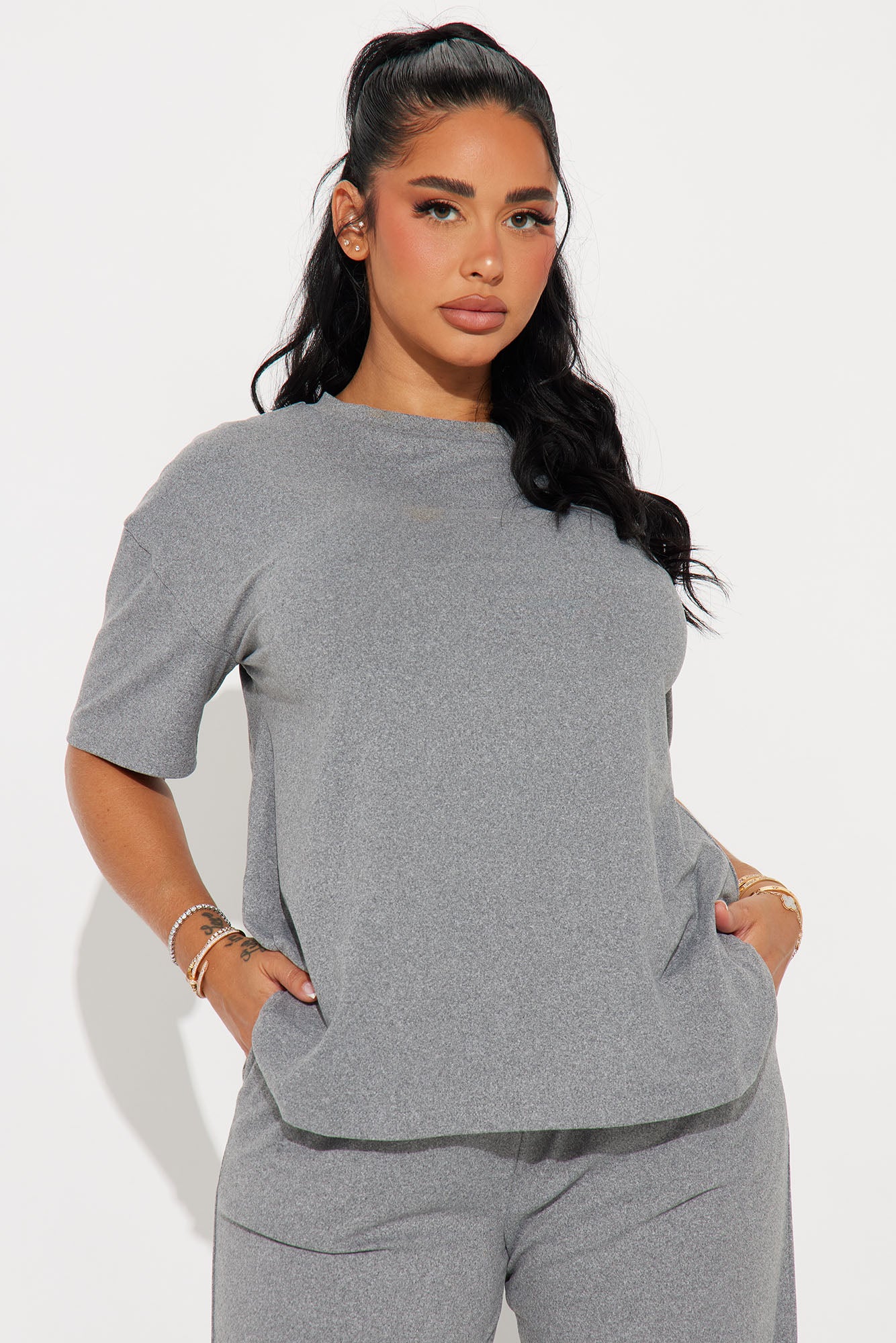Relax Mood PJ Pant Set - Heather Grey - Image 3
