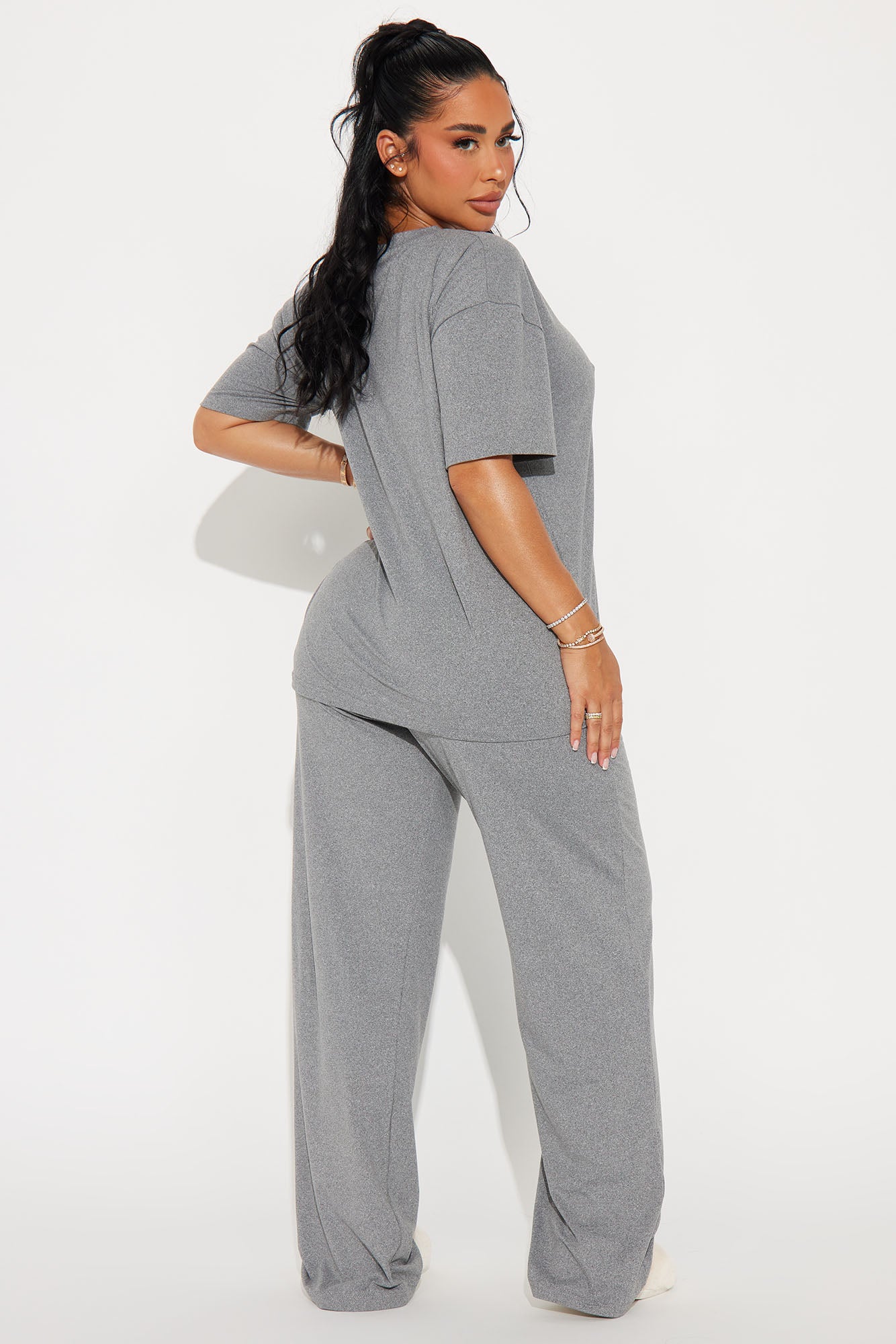 Relax Mood PJ Pant Set - Heather Grey - Image 4