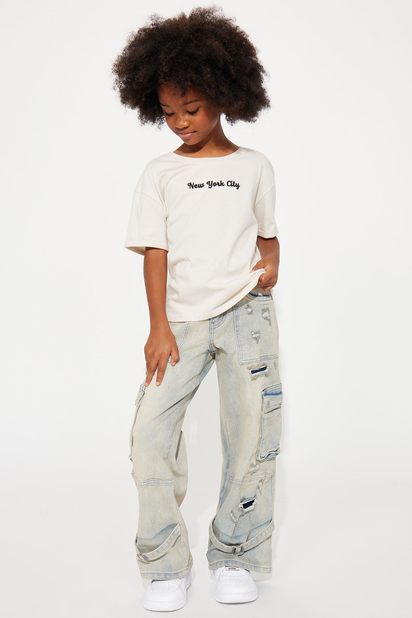 Mini Can't Stop The Pockets Straight Jeans - Medium Blue Wash - Image 5