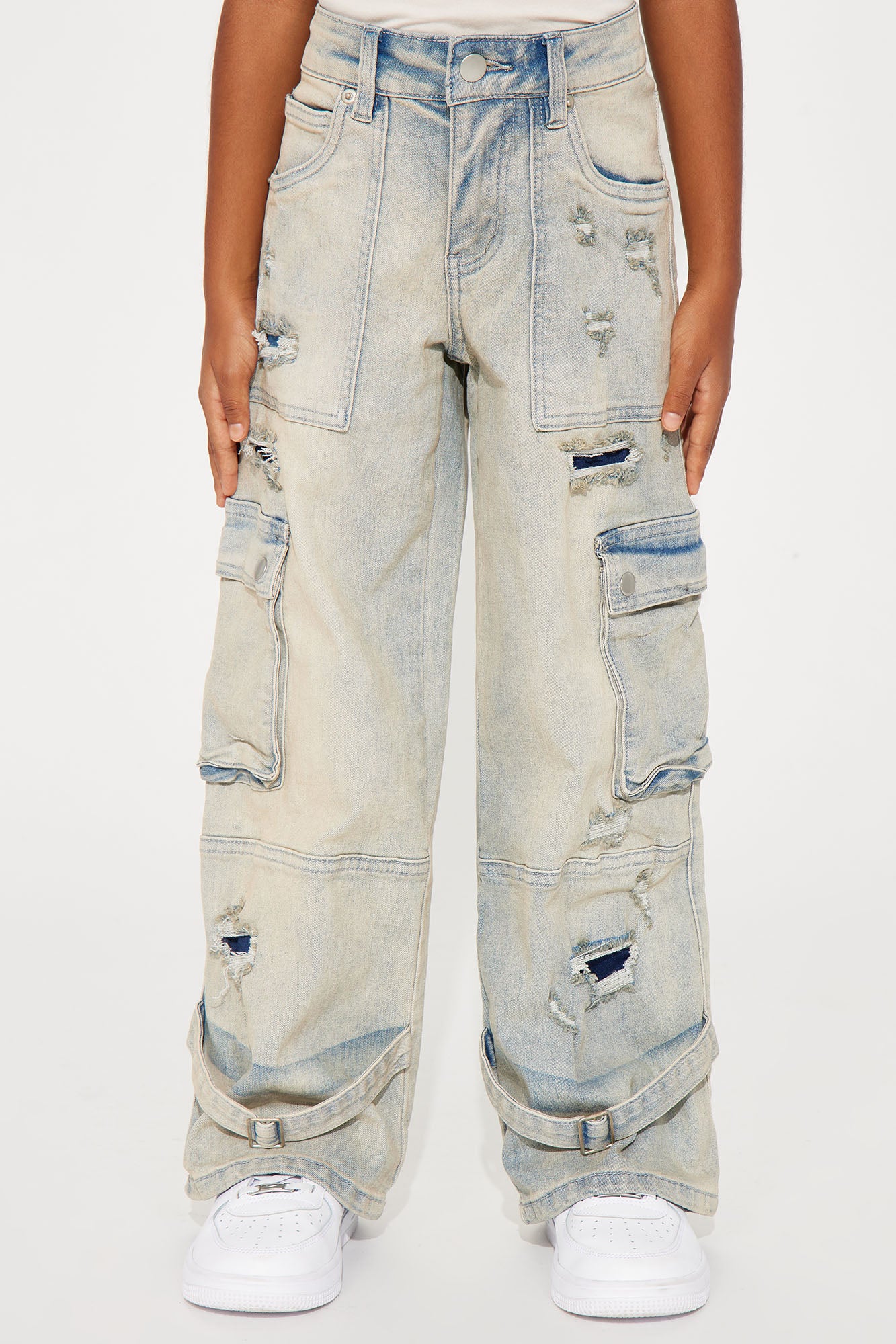 Mini Can't Stop The Pockets Straight Jeans - Medium Blue Wash - Image 6