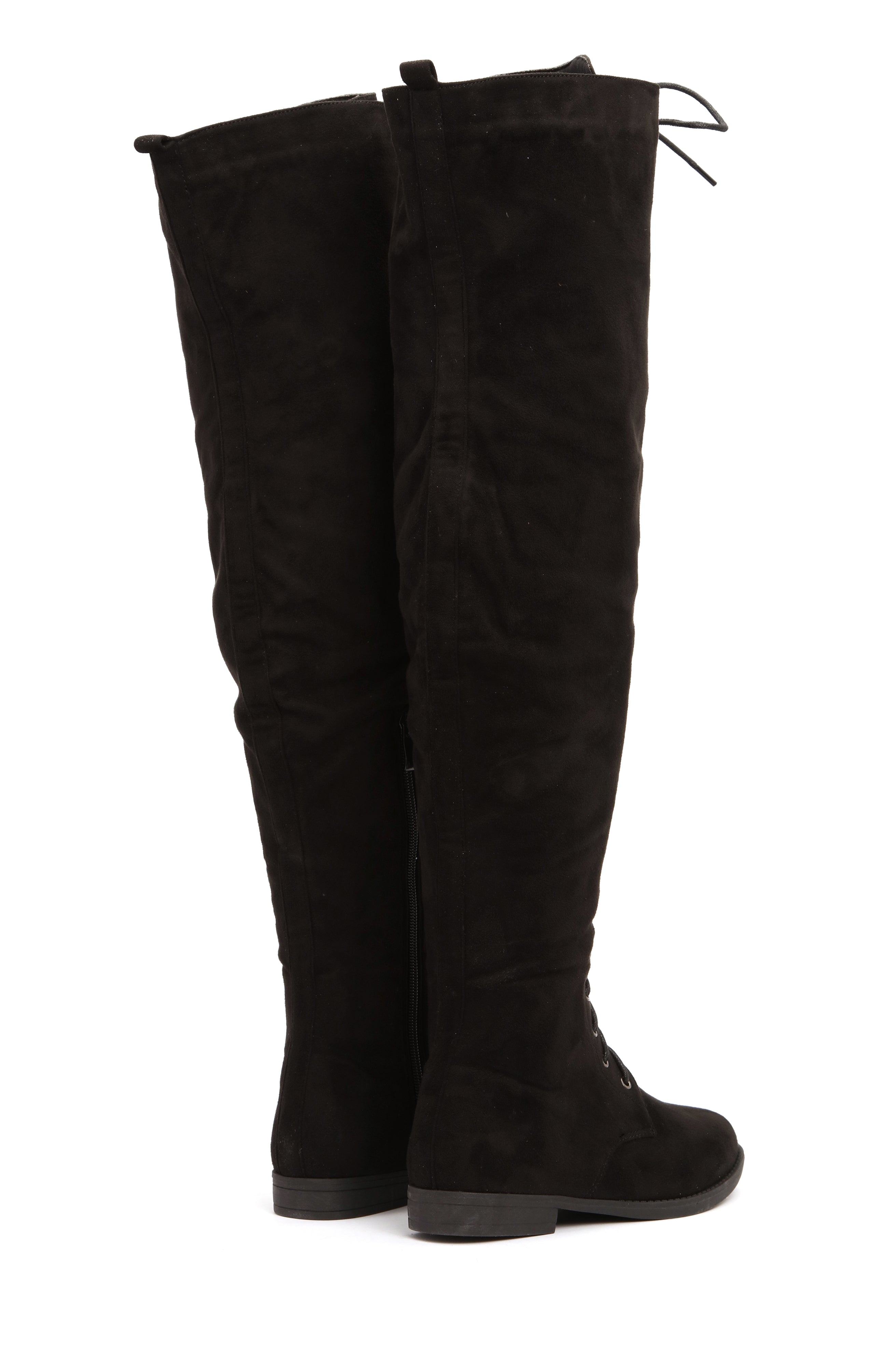 Tall Talk Flat Boot - Black - Image 6