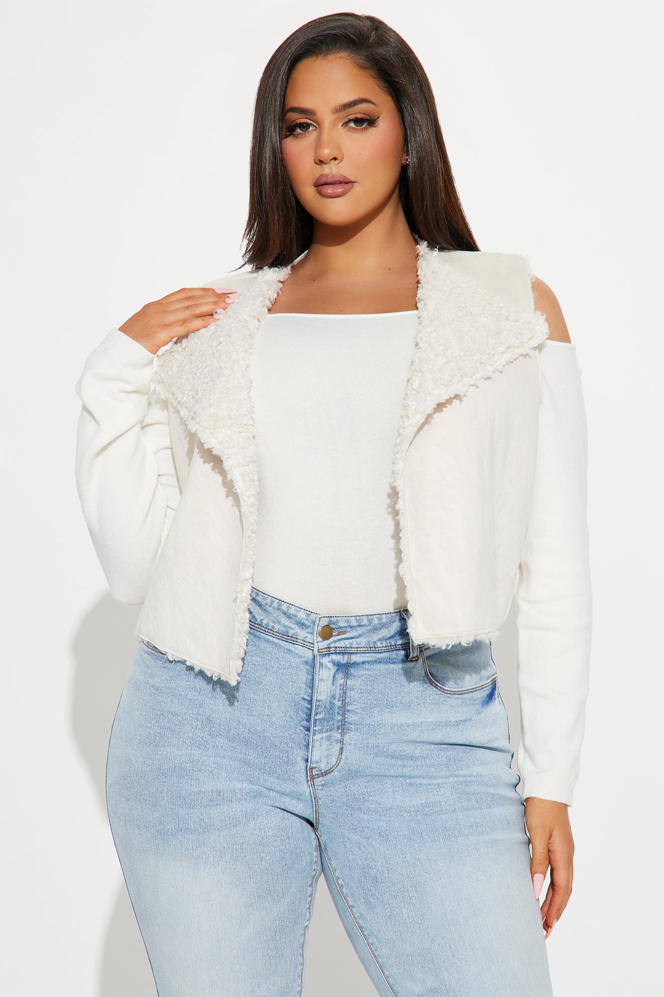 Keep My Cool Shearling Vest - Sand - Image 5