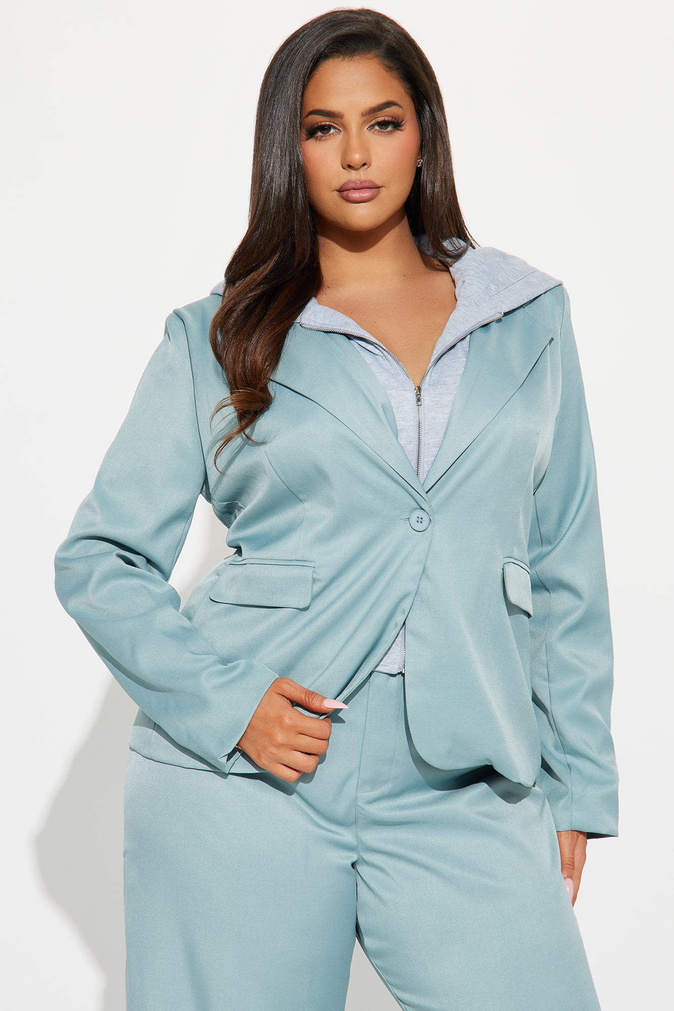 LA Vibe Blazer Pant Set - Sage/combo - Image 6