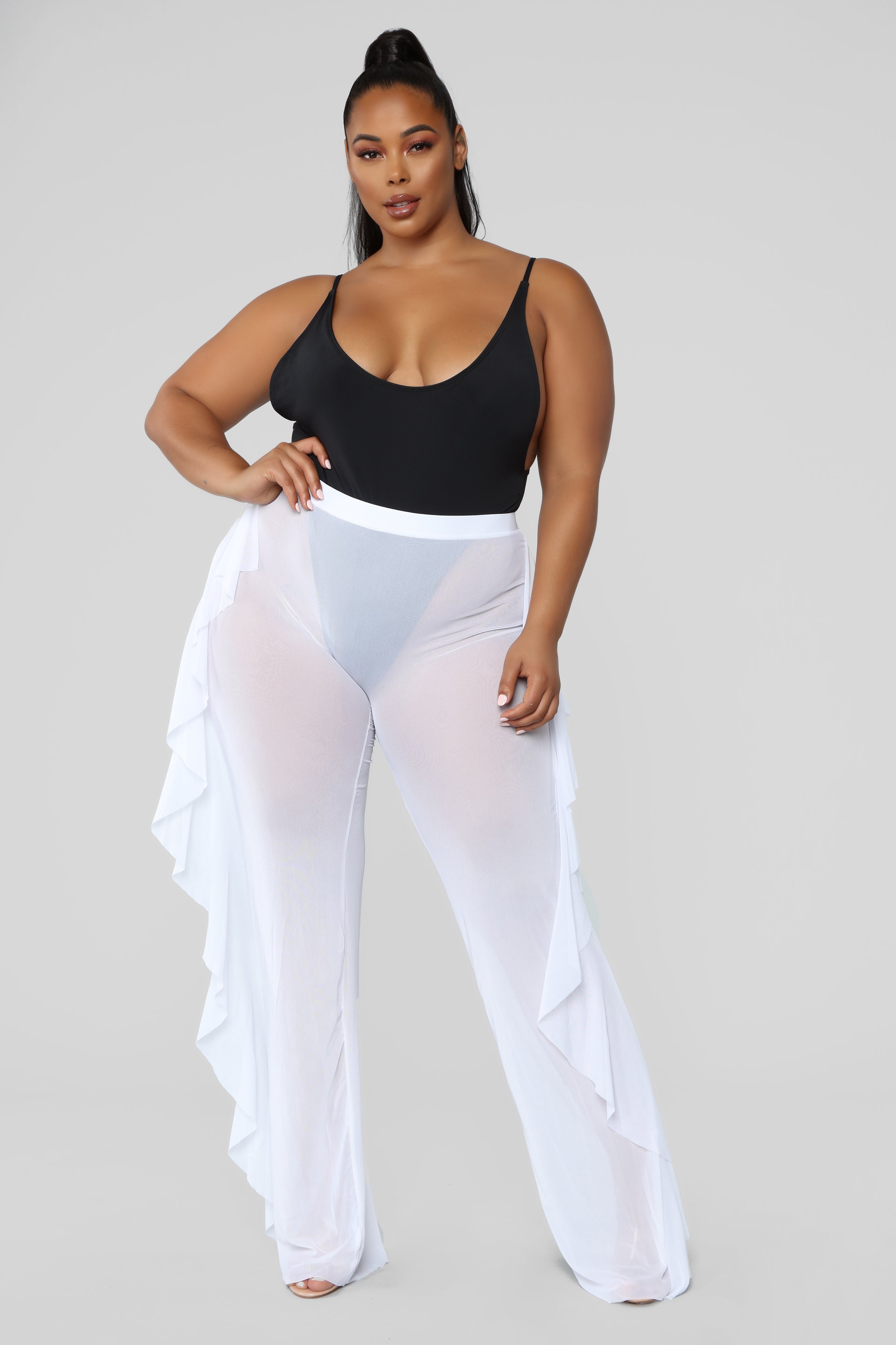 Sunshine See Through Cover Up Pant - White - Image 9