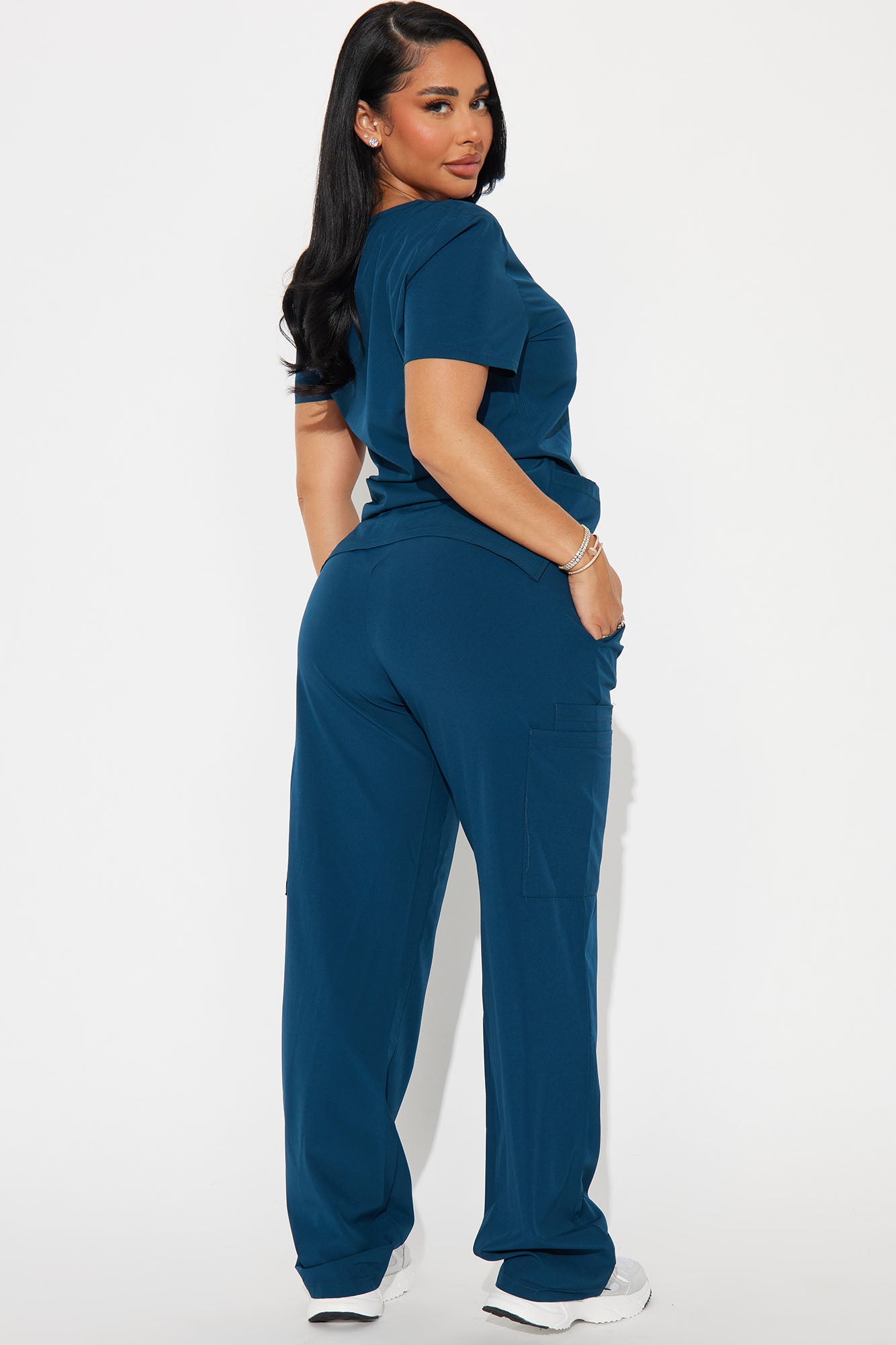 On Call Stretch Uniform Scrub Set - Blue - Image 3