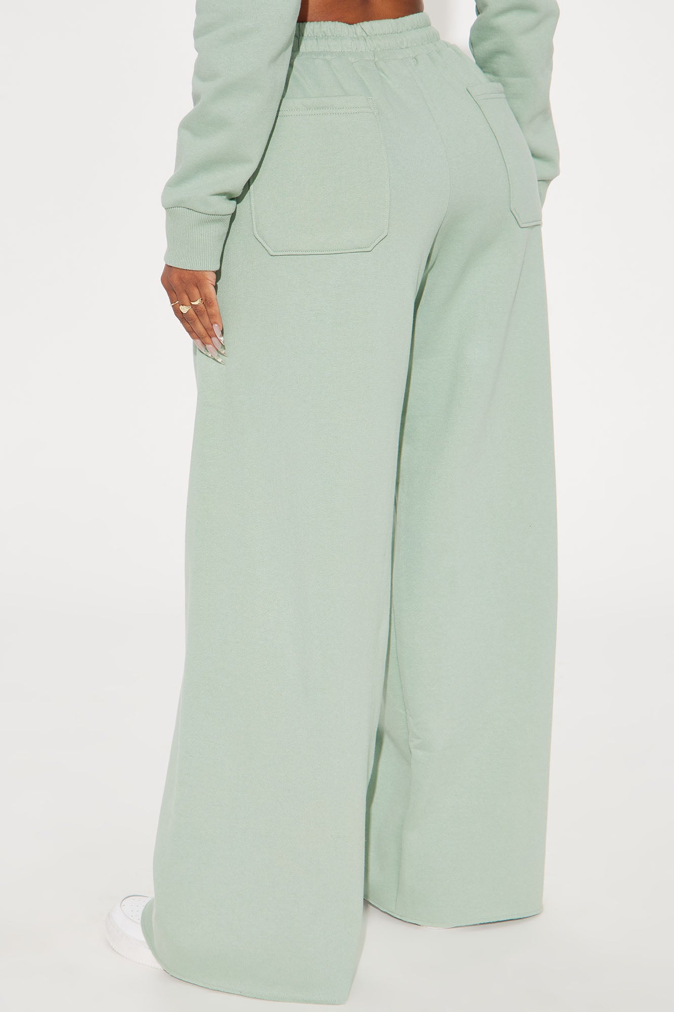 Hamptons Tennis Club Wide Leg Pants - Sage - Image 4