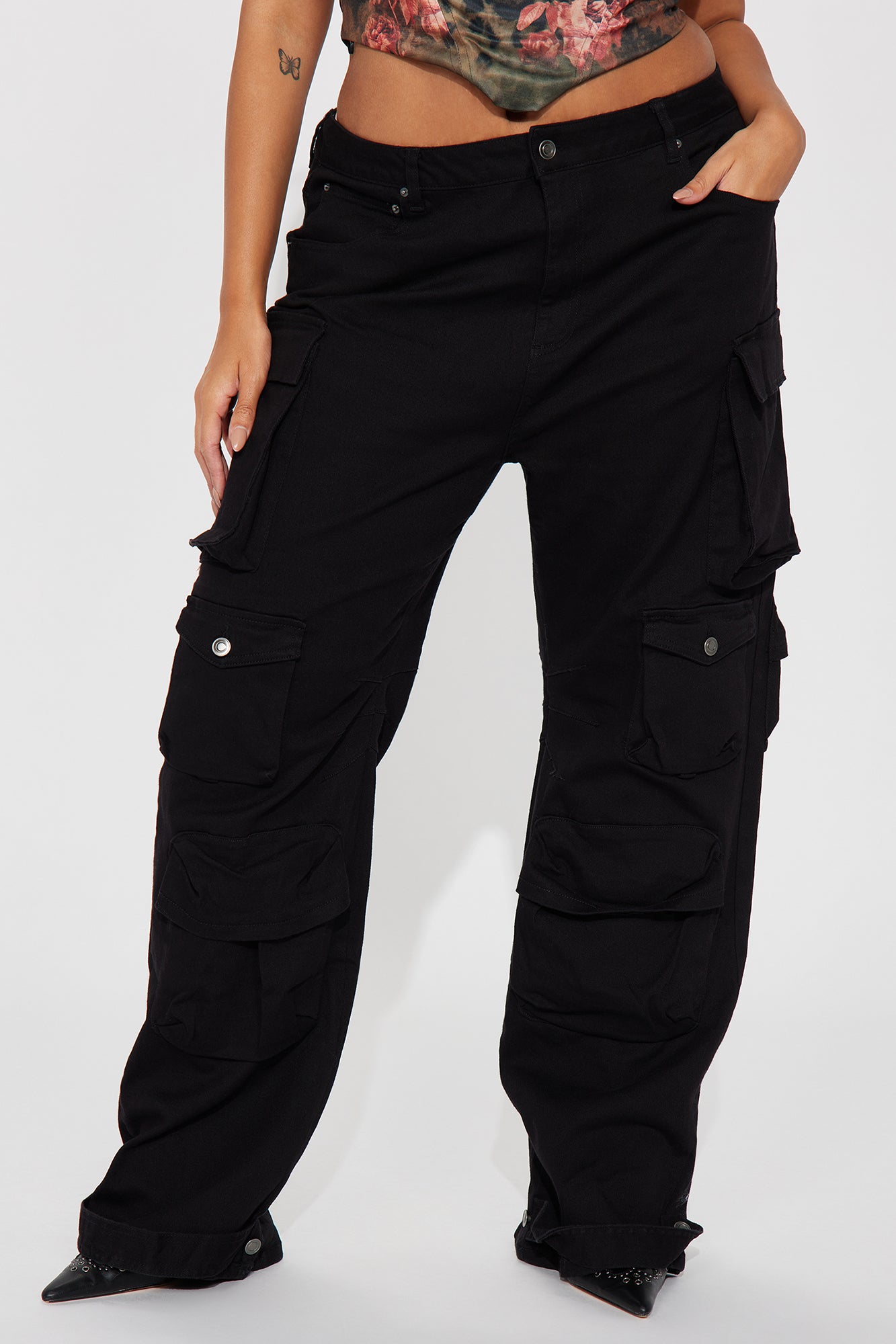 Courtney Cargo Jeans - Black - Image 7