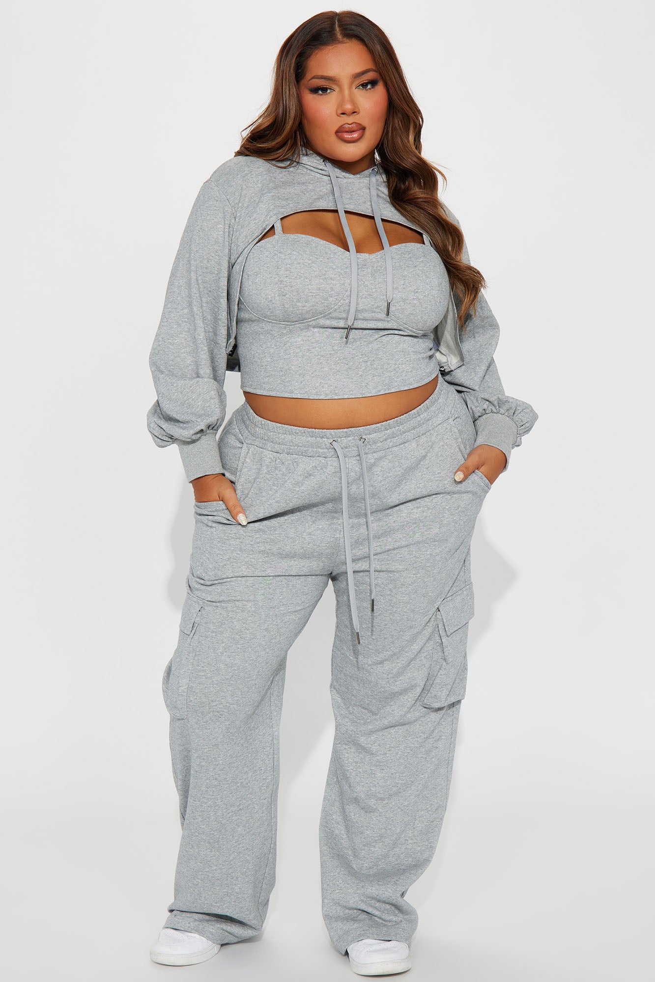 Never Blend In 3 Piece Pant Set - Grey - Image 4