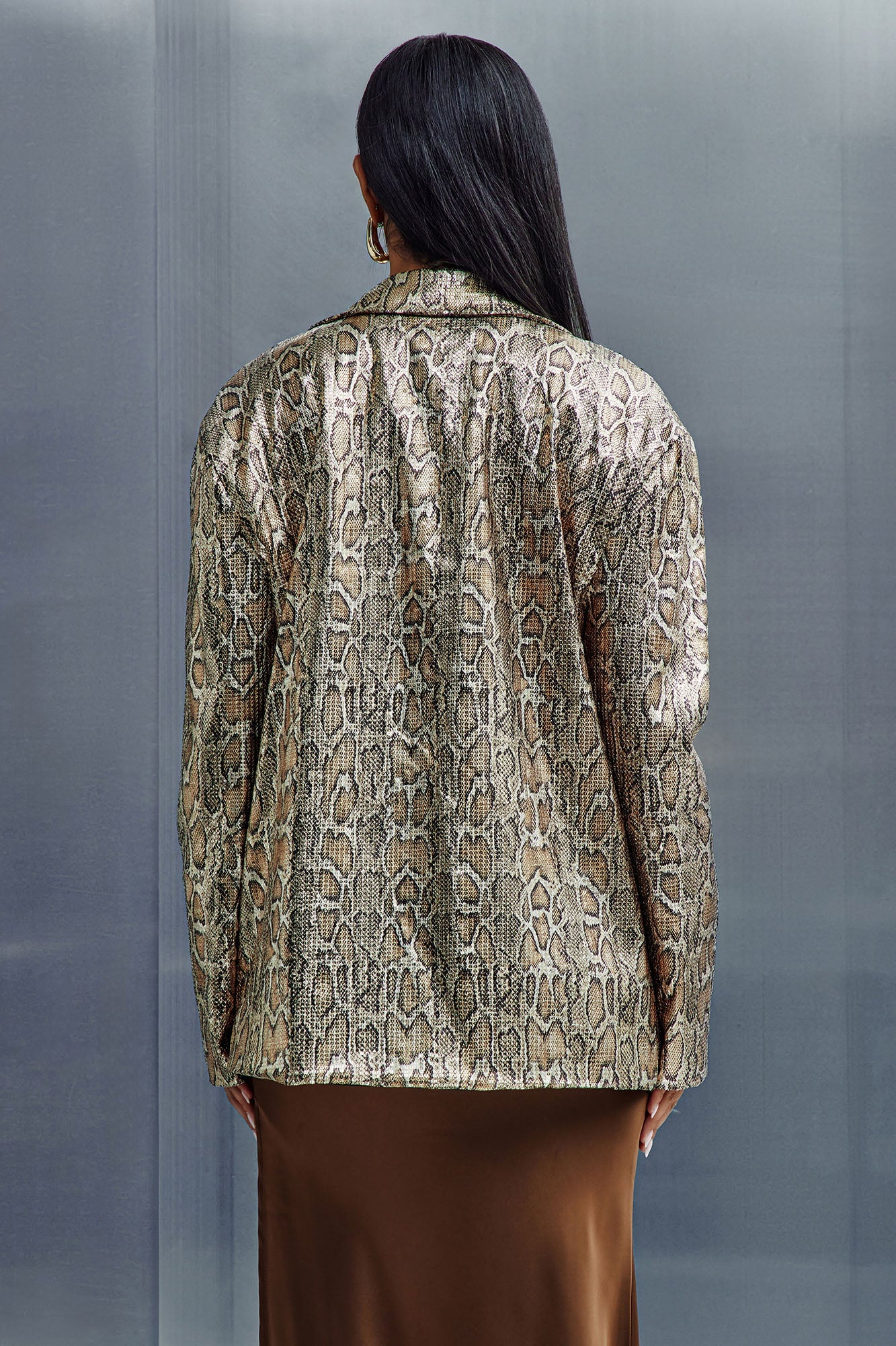 Hard To Get Leopard Sequin Blazer - Taupe/combo - Image 3