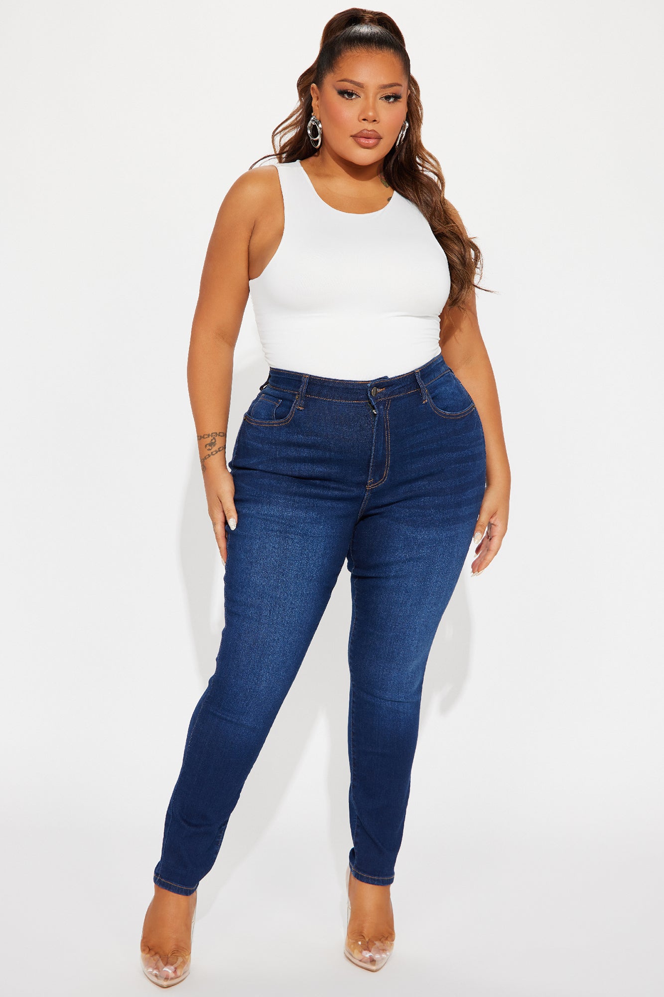 Aimee Double Lined Bodysuit - Off White - Image 8