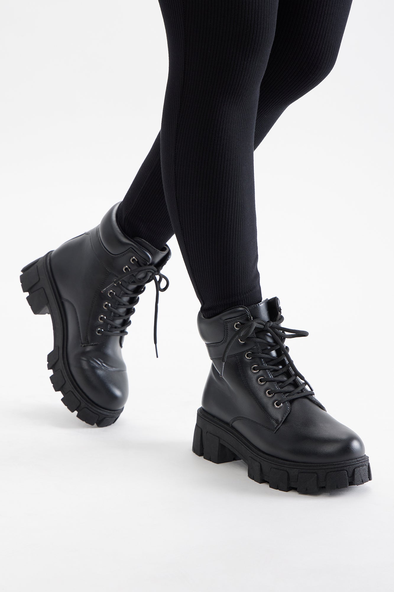 Saylor Combat Boots - Black - Image 4