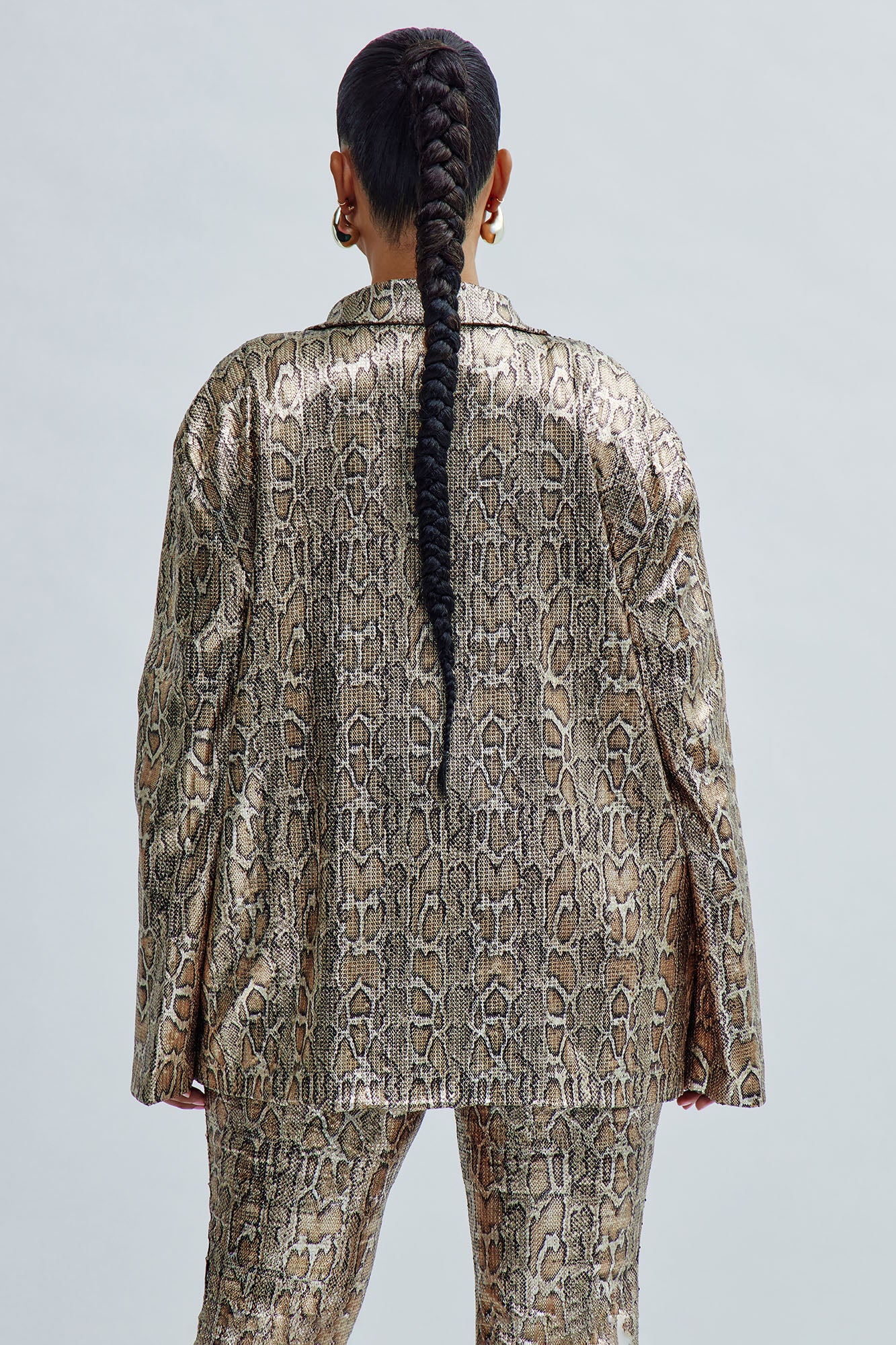 Hard To Get Leopard Sequin Blazer - Taupe/combo - Image 9