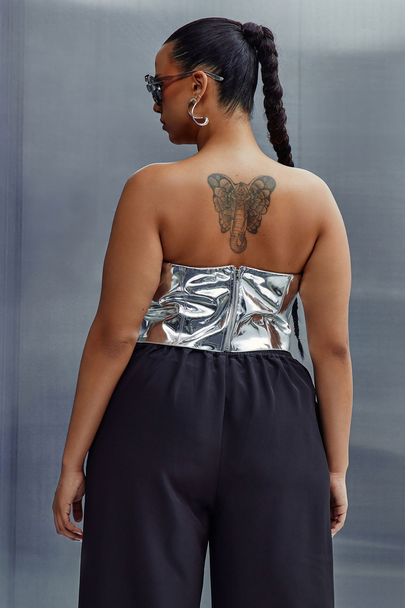 Reflective Nights Corset Top - Silver - Image 7